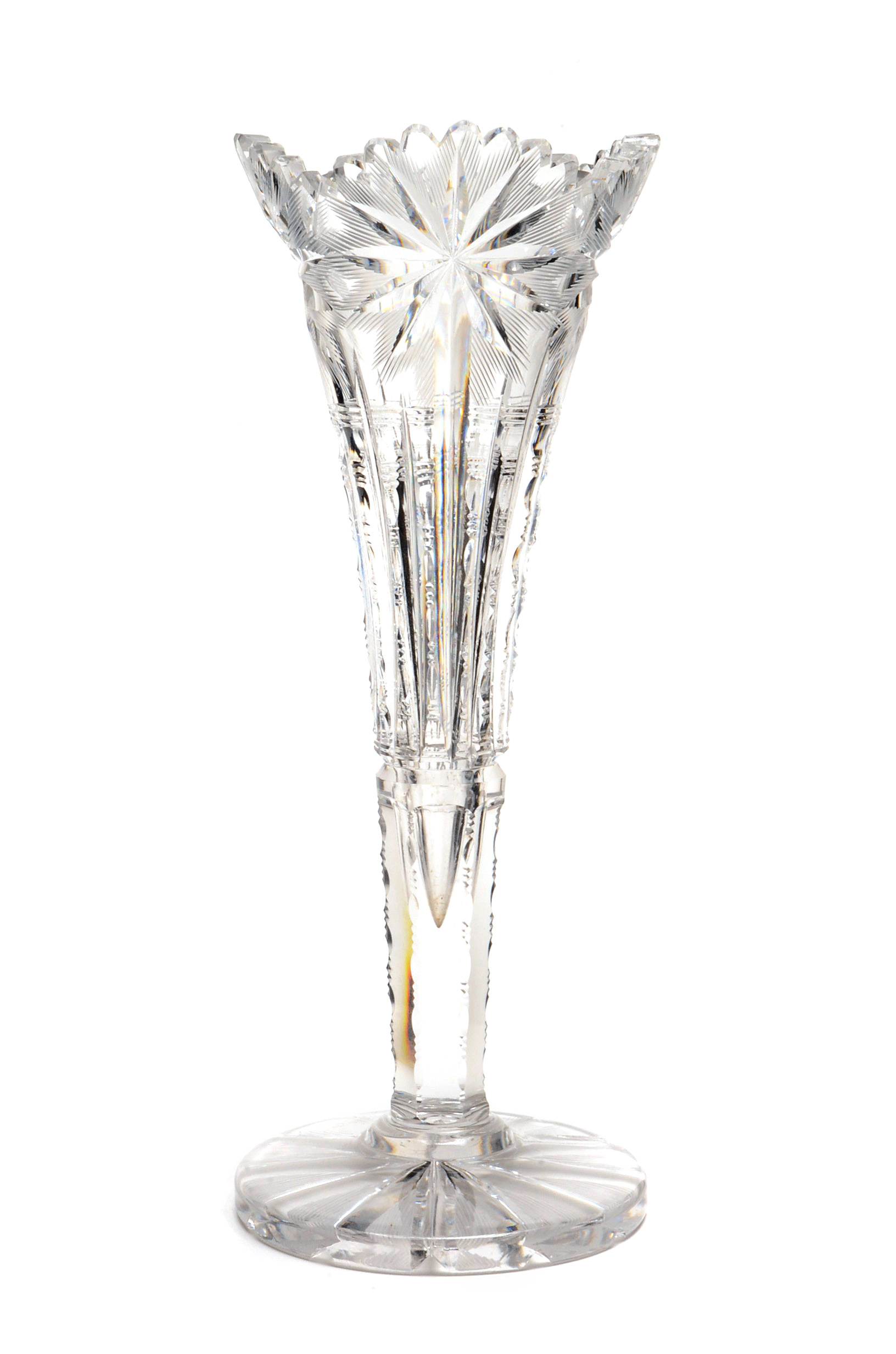 Tall Cut Glass Vases