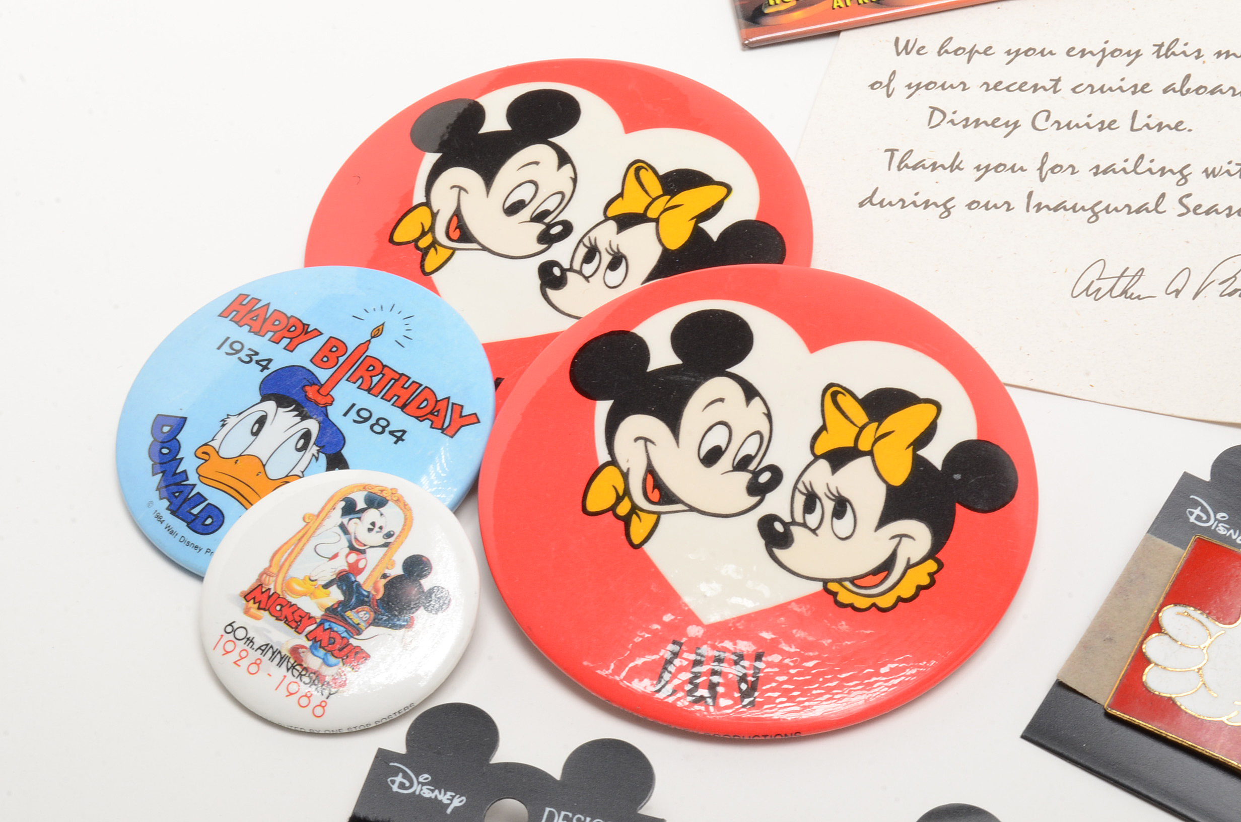 Collectible Pins and Buttons Including Disney