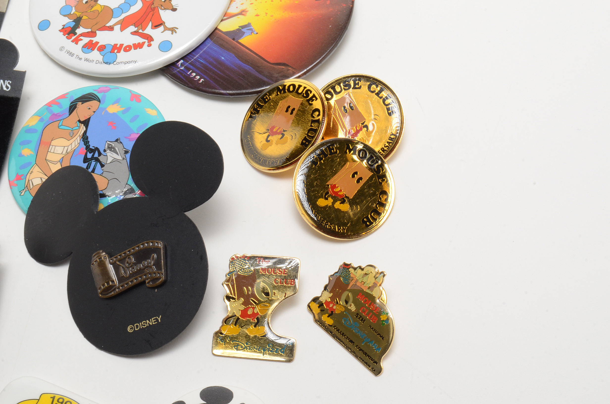 Collectible Pins and Buttons Including Disney