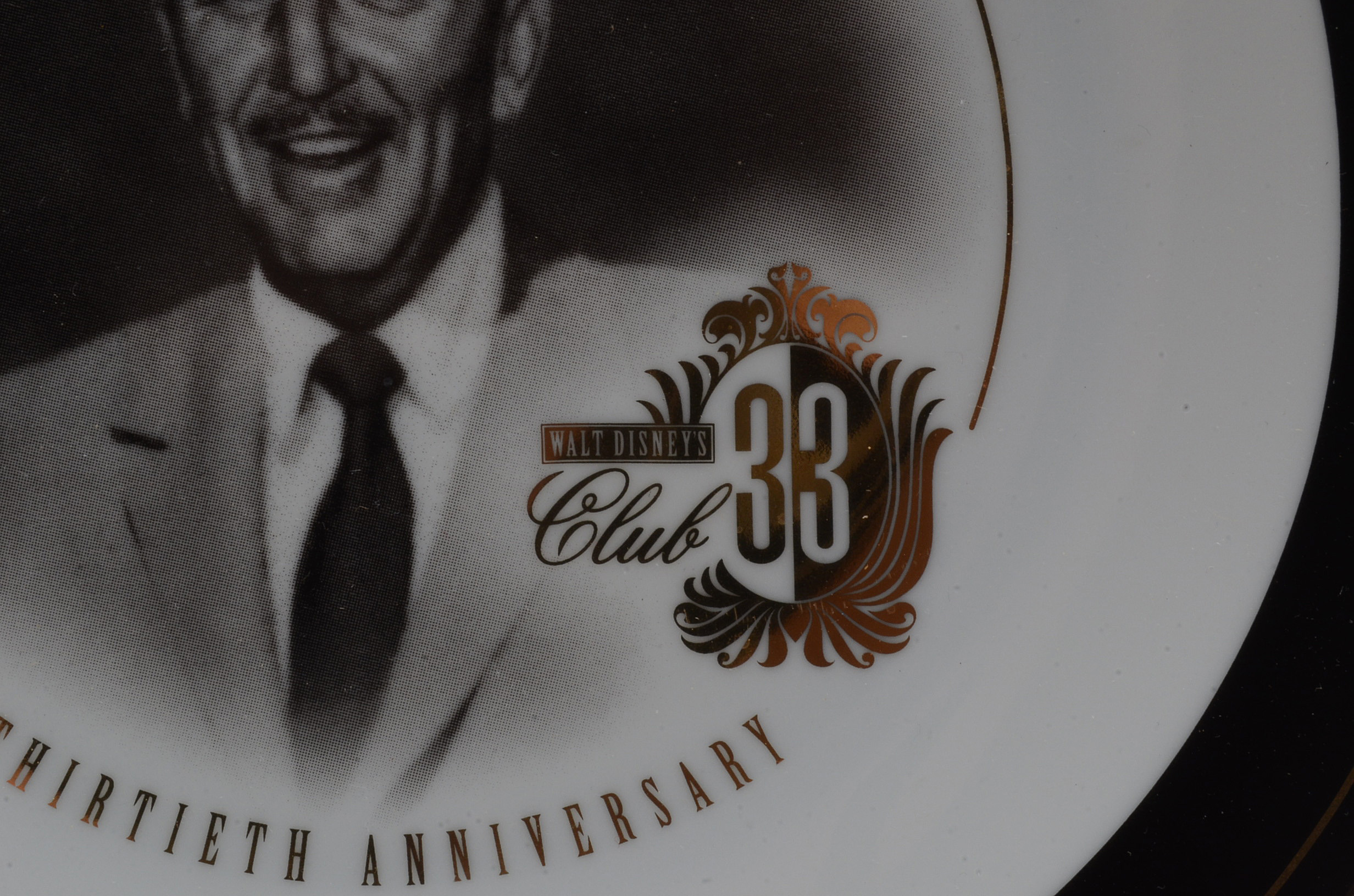 Disneyland's Club 33 Thirtieth Anniversary Commemorative Plate