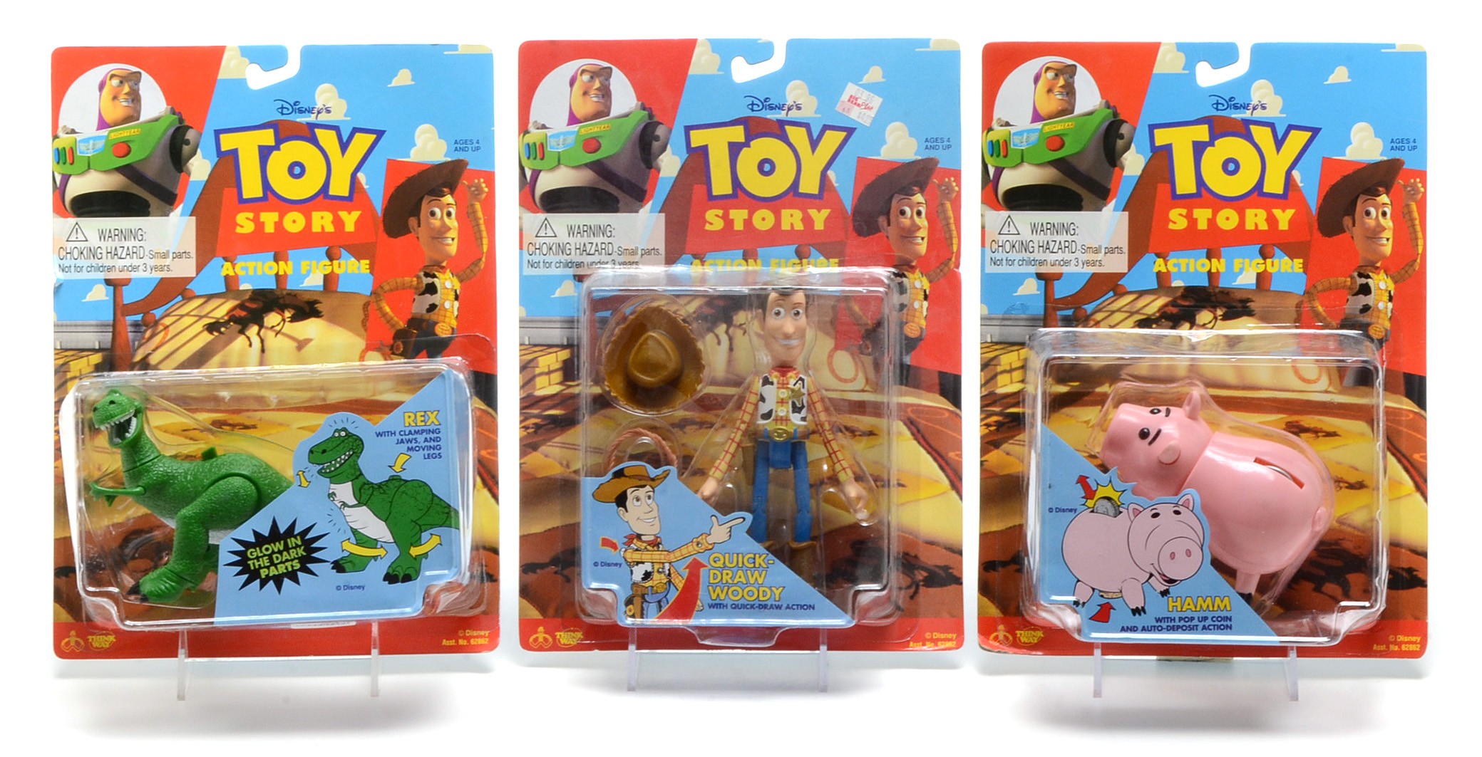 1995 Disney-Pixar "Toy Story" Thinkway Series 1 Action Figures