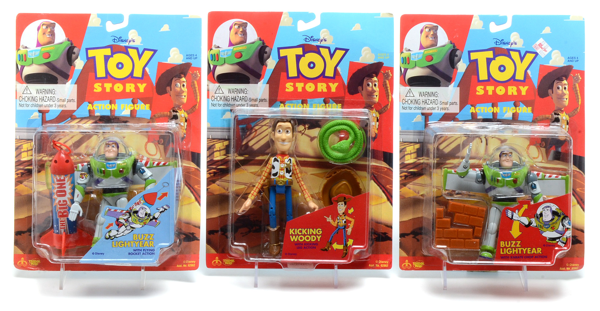 1995 Disney-Pixar "Toy Story" Thinkway Series 1 Action Figures