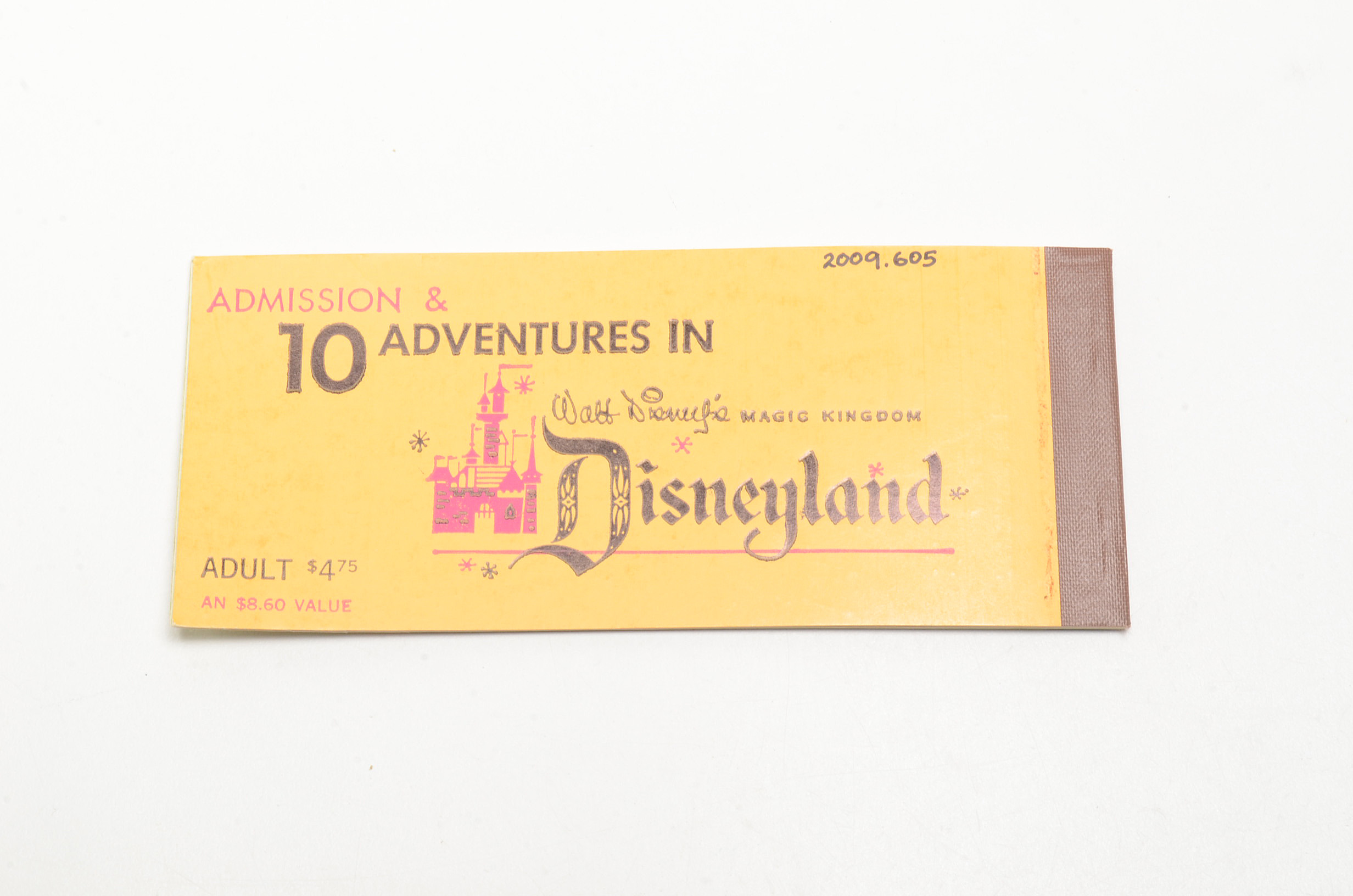 1969 Disneyland Coupon Book Intact With "E" Ticket