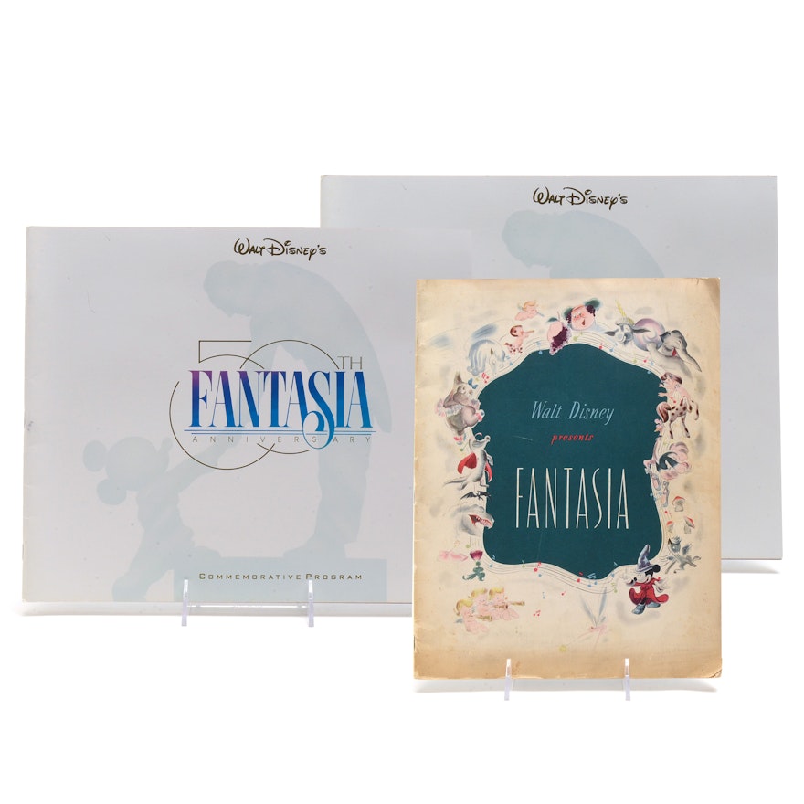 1940 Walt Disney's "Fantasia" Program Including 50th Anniversary Programs