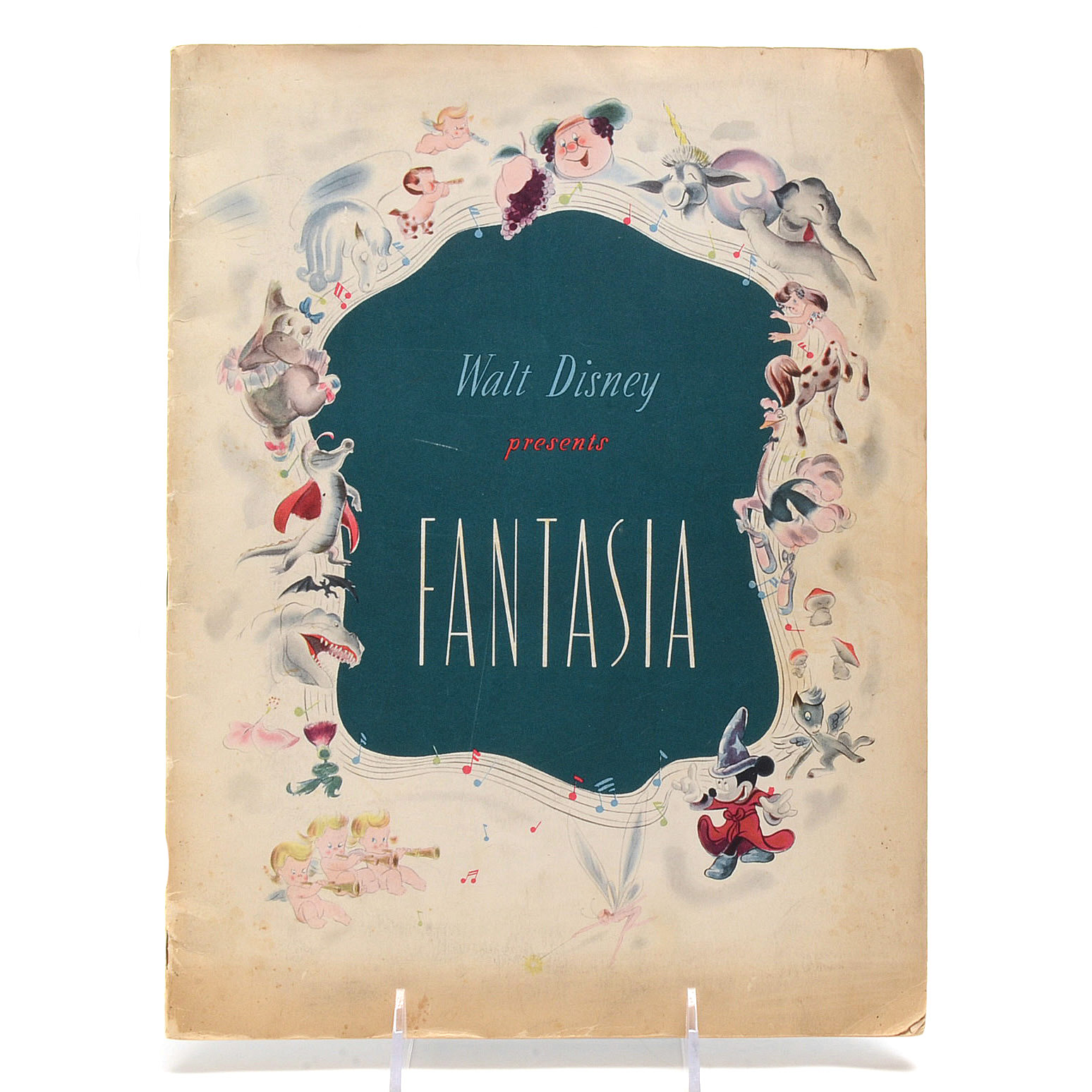 1940 Walt Disney's "Fantasia" Program Including 50th Anniversary Programs