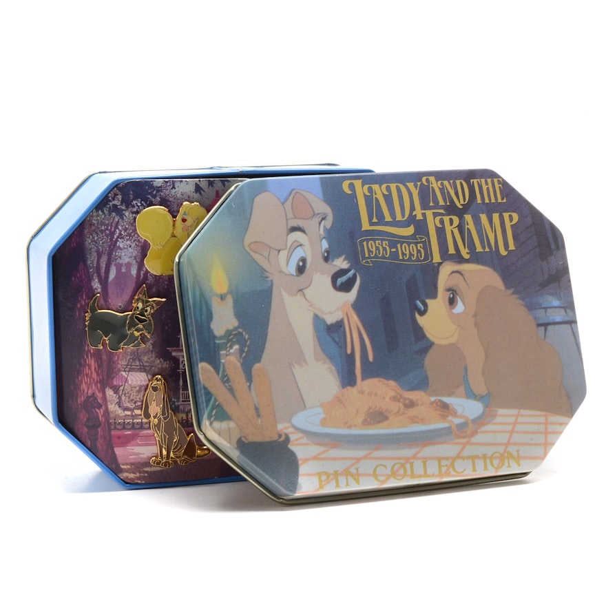 1995 Walt Disney's "Lady and the Tramp" 40th Anniversary Pin Collection
