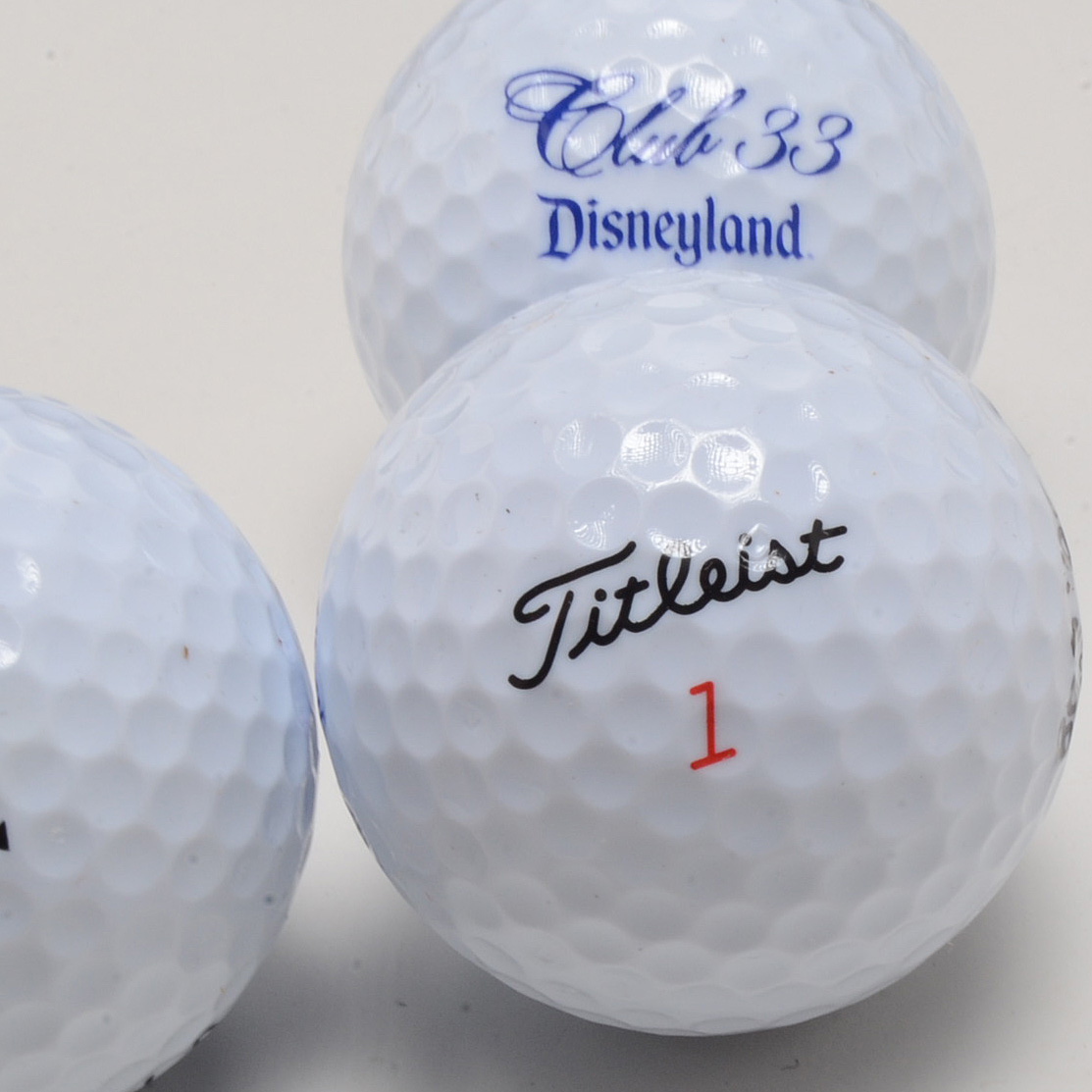 Disneyland's Club 33 Titleist Golf Balls and Patch