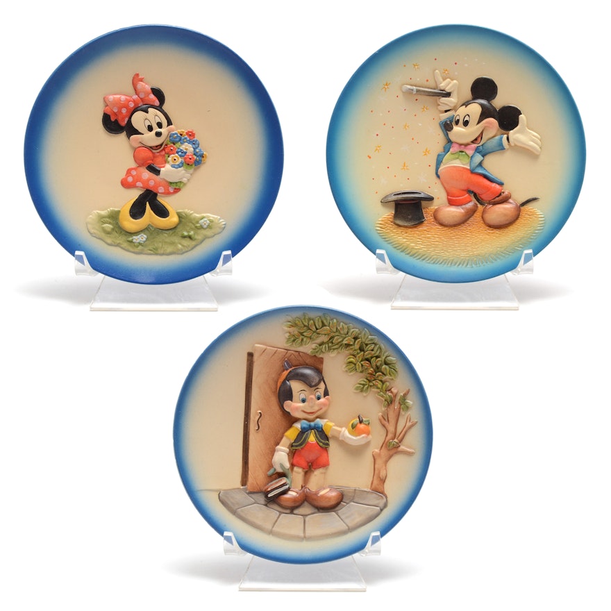Disney Character ANRI Collector Plates