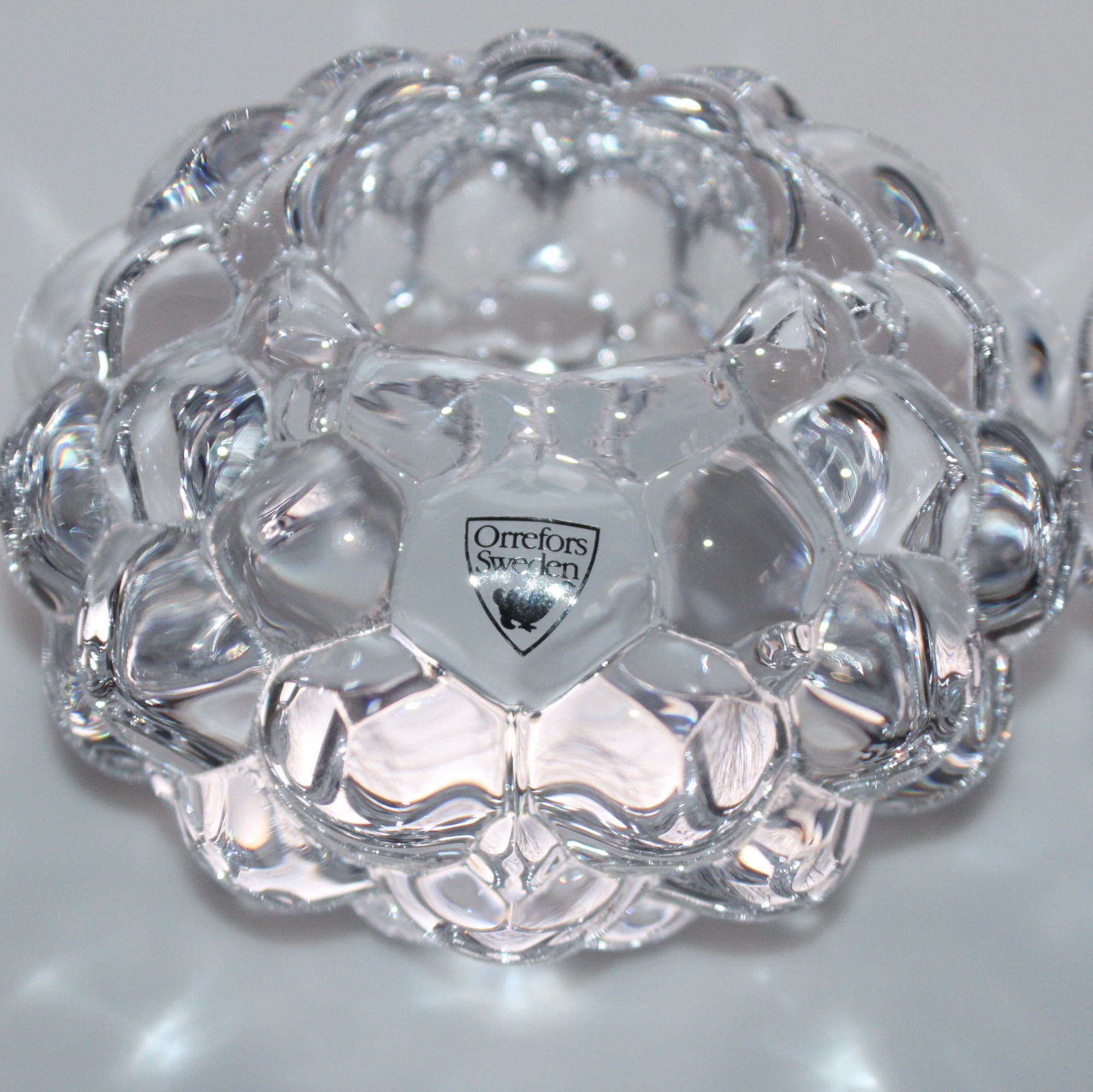 Orrefors "Raspberry" Votive Holders