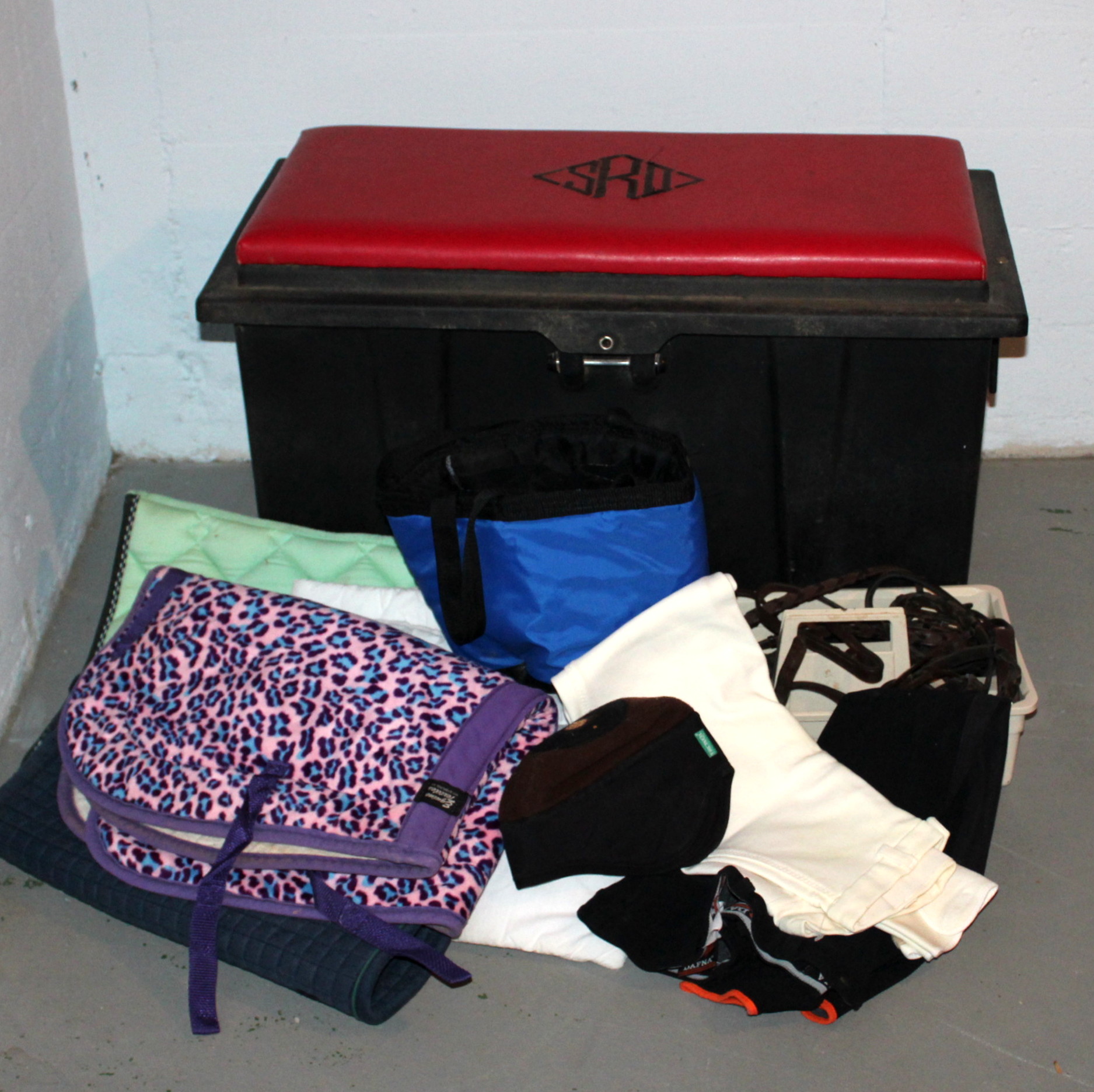 Equestrian Tack Trunk and Gear