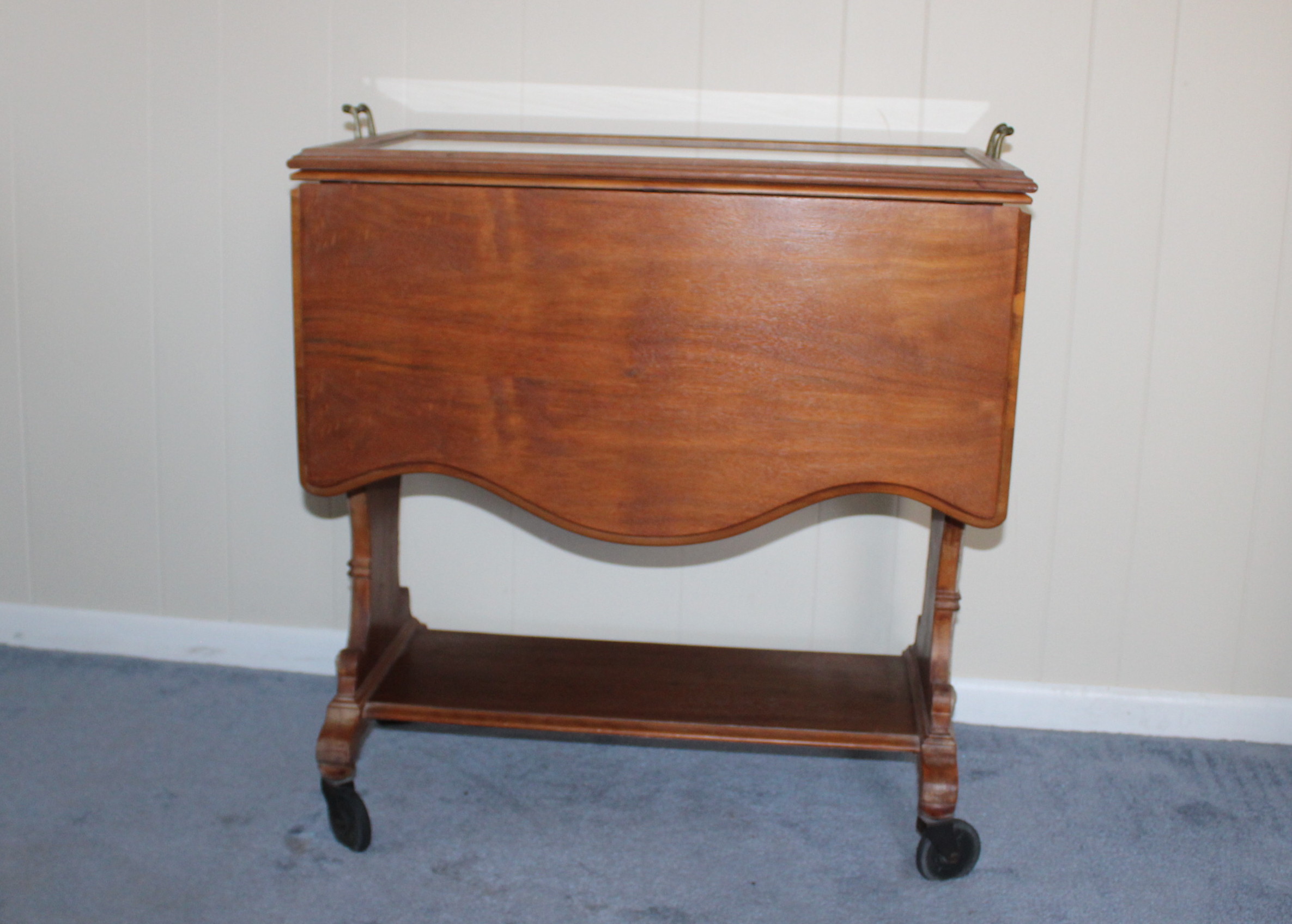 Antique Drop Leaf Tea Cart
