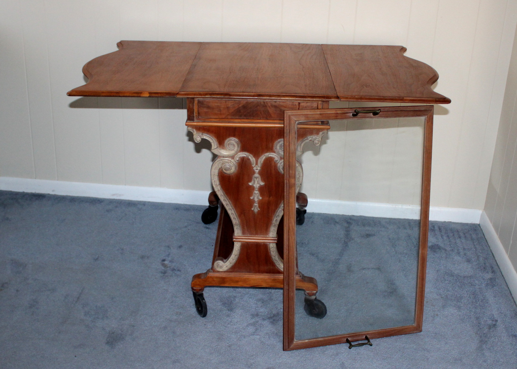 Antique Drop Leaf Tea Cart