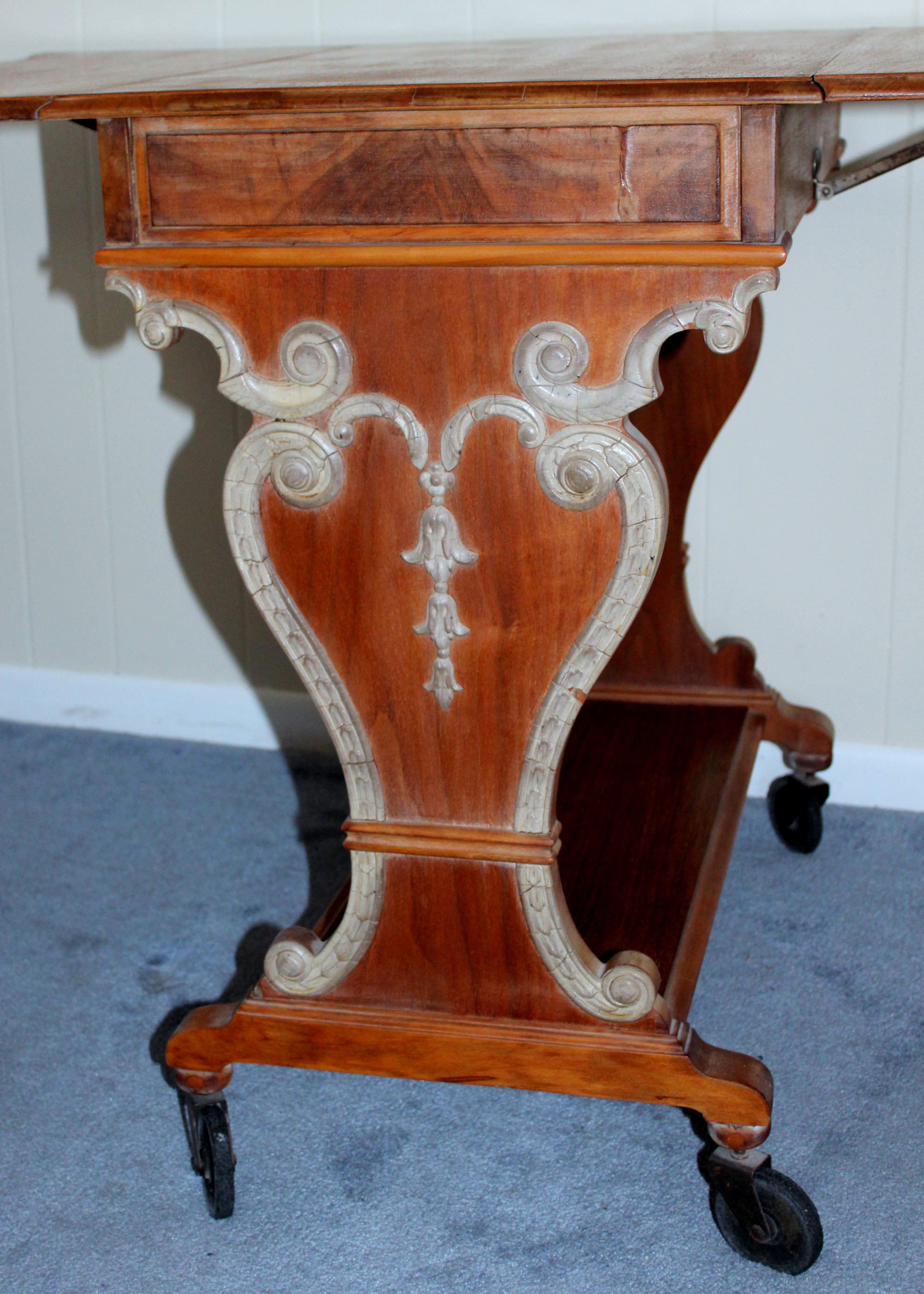 Antique Drop Leaf Tea Cart