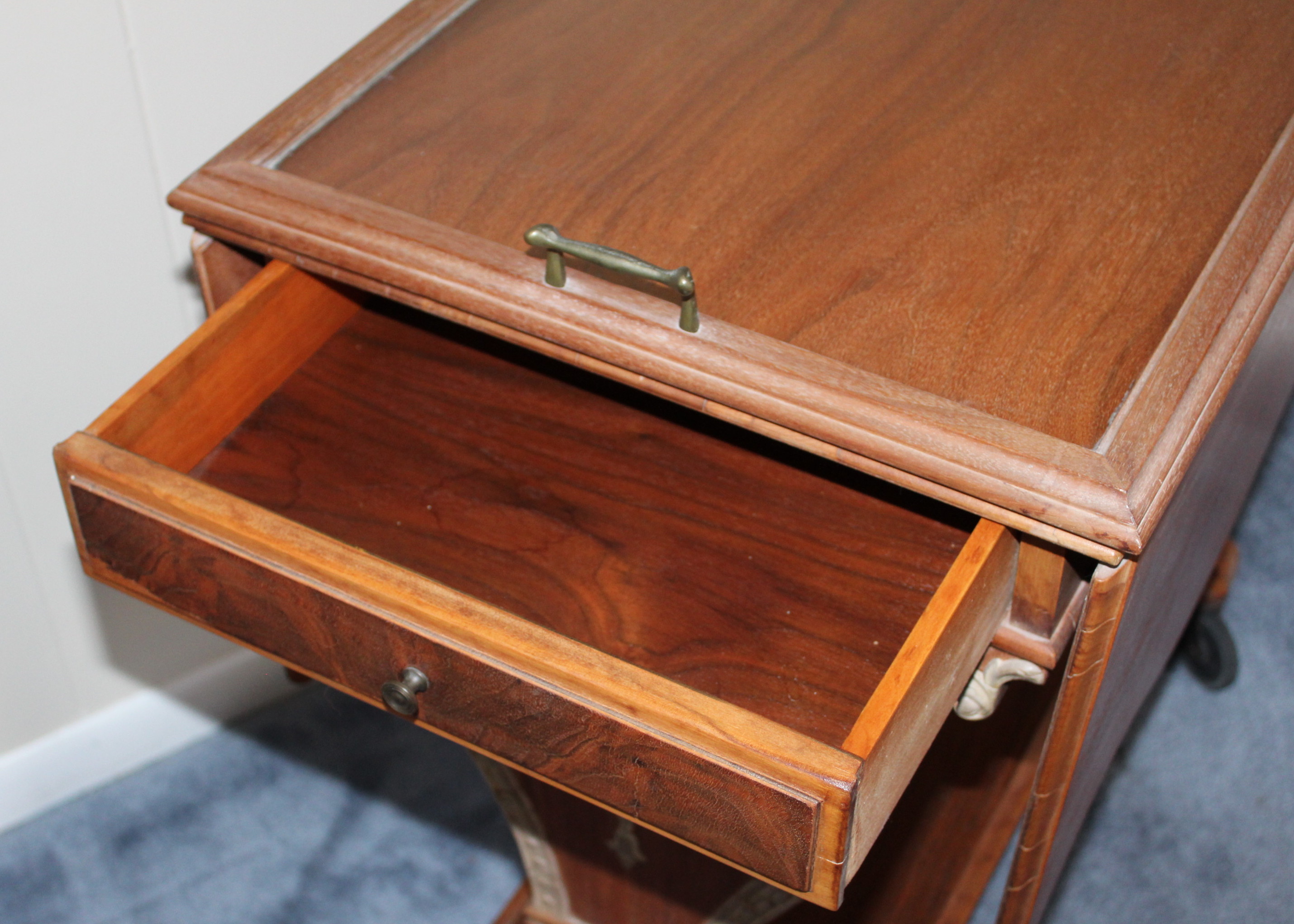 Antique Drop Leaf Tea Cart