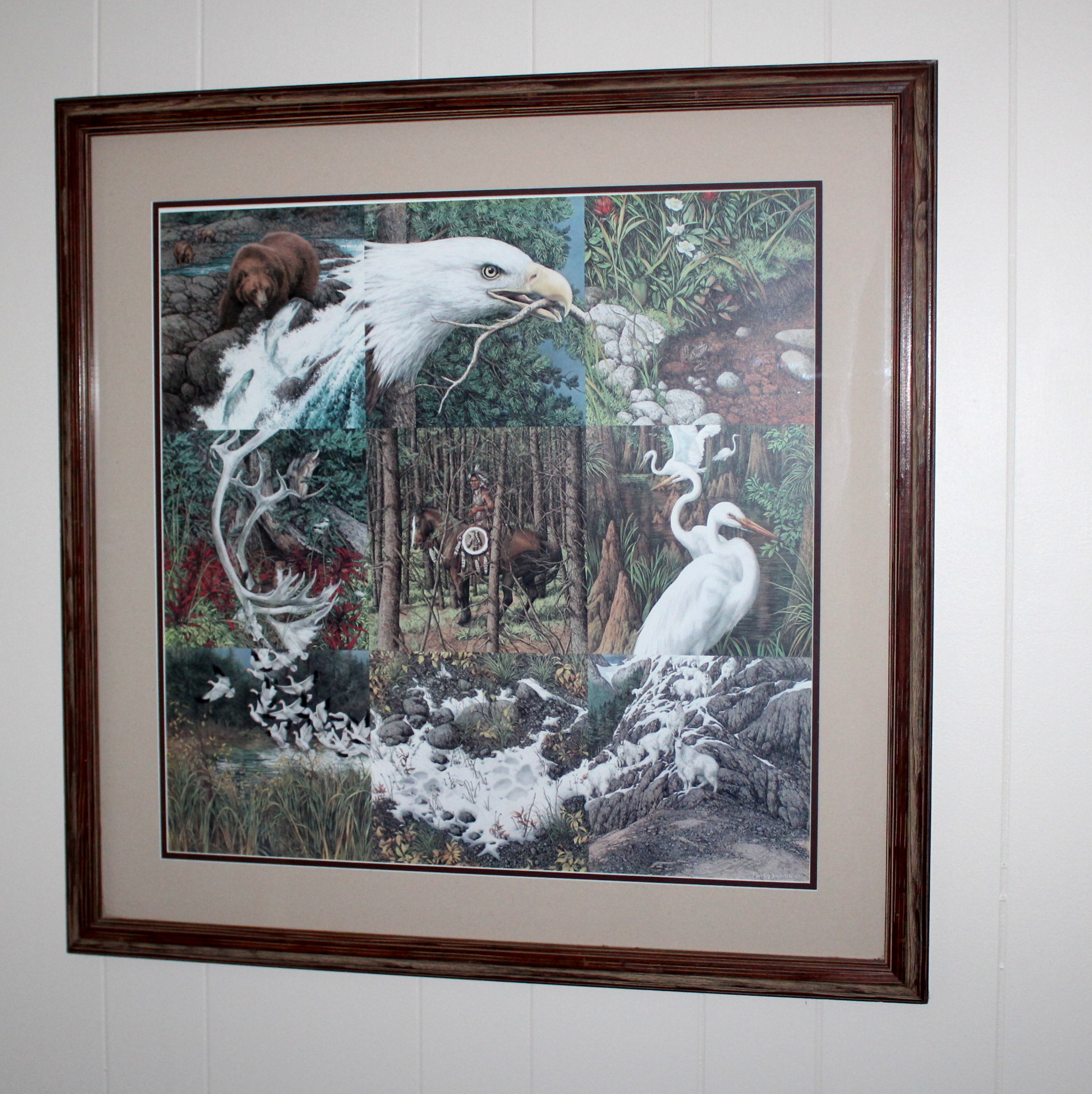 Framed Bev Doolittle Print "Sacred Circle"