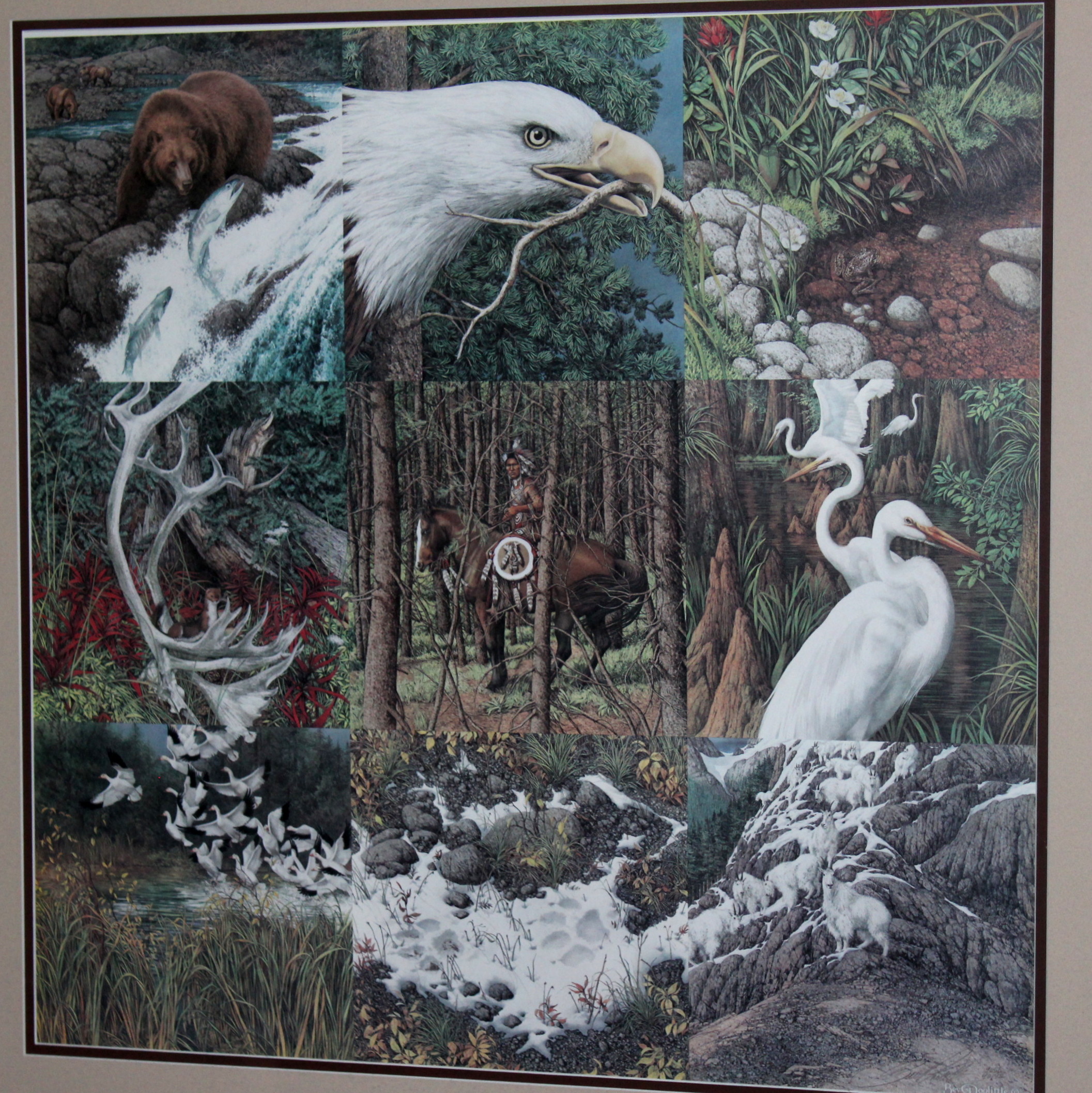 Framed Bev Doolittle Print "Sacred Circle"