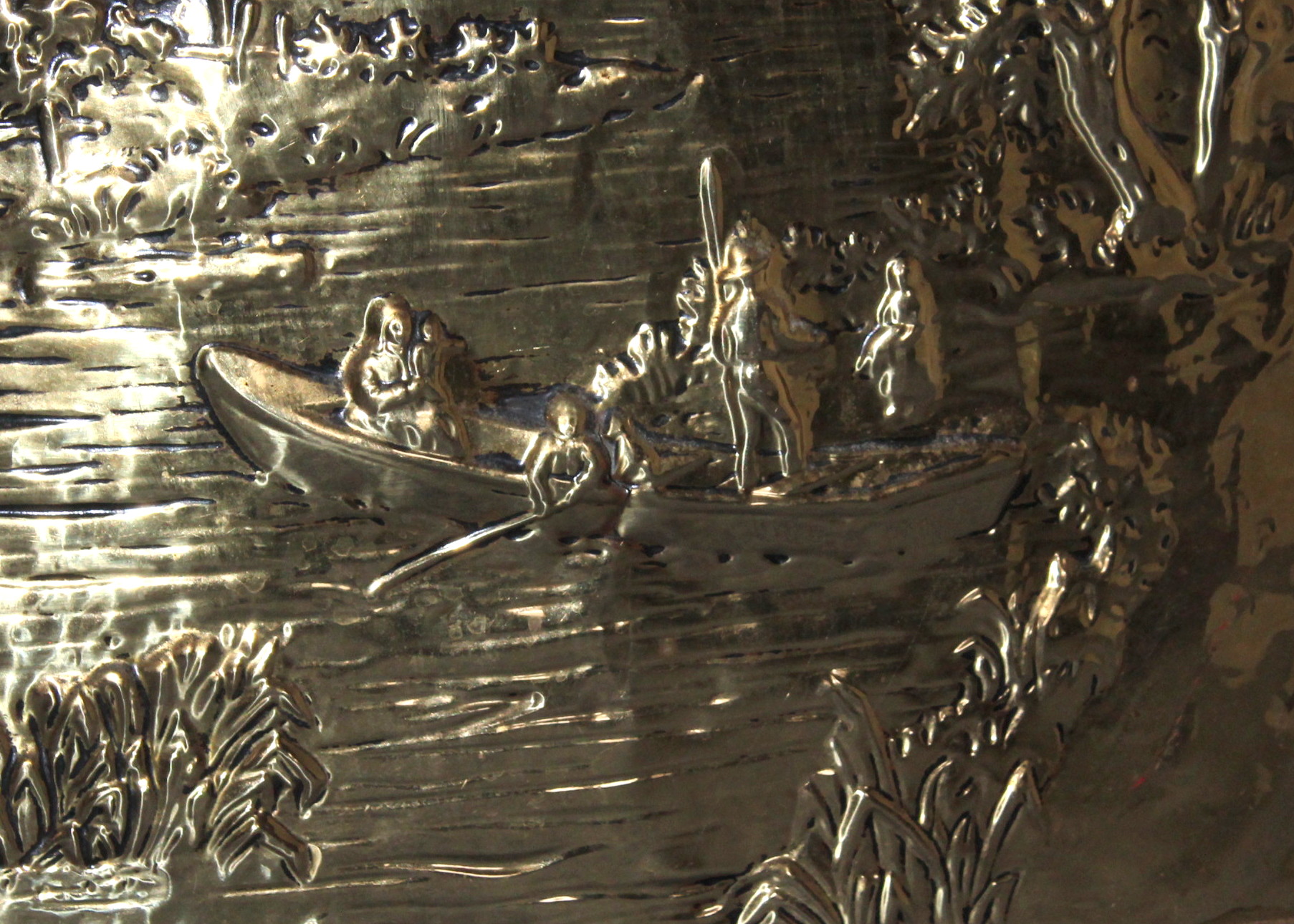 Vintage Brass Firewood Holder