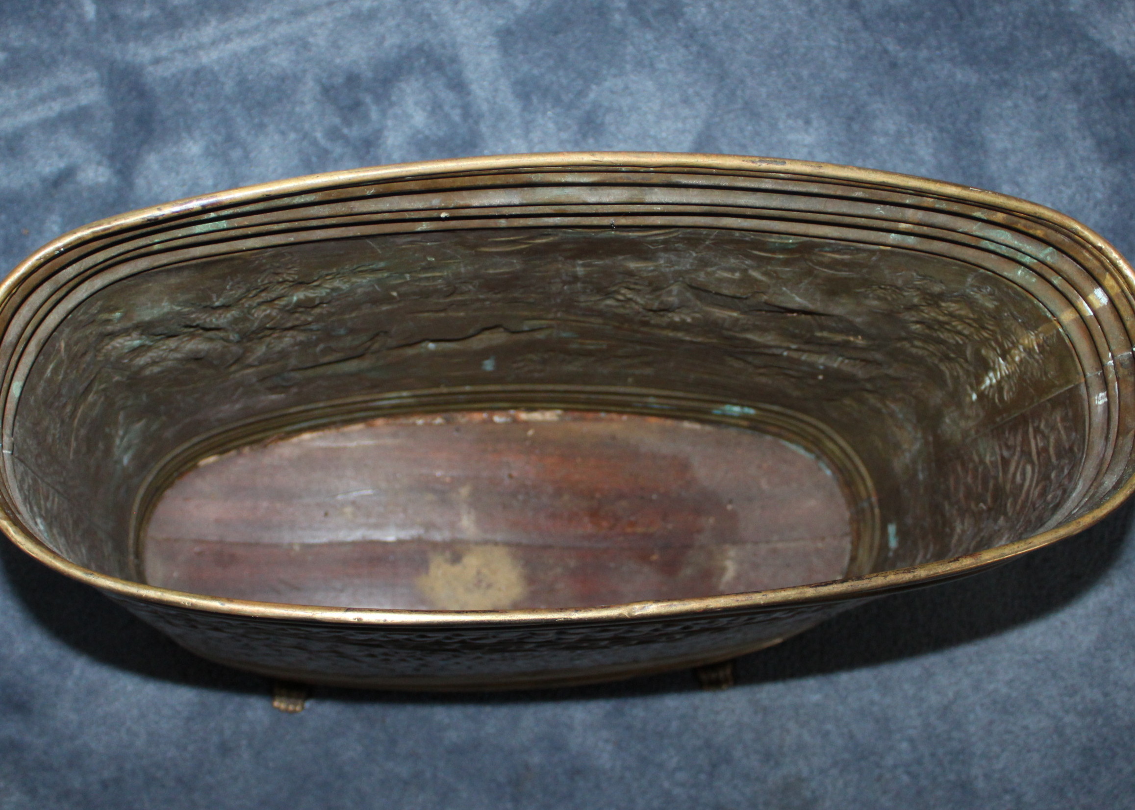 Vintage Brass Firewood Holder