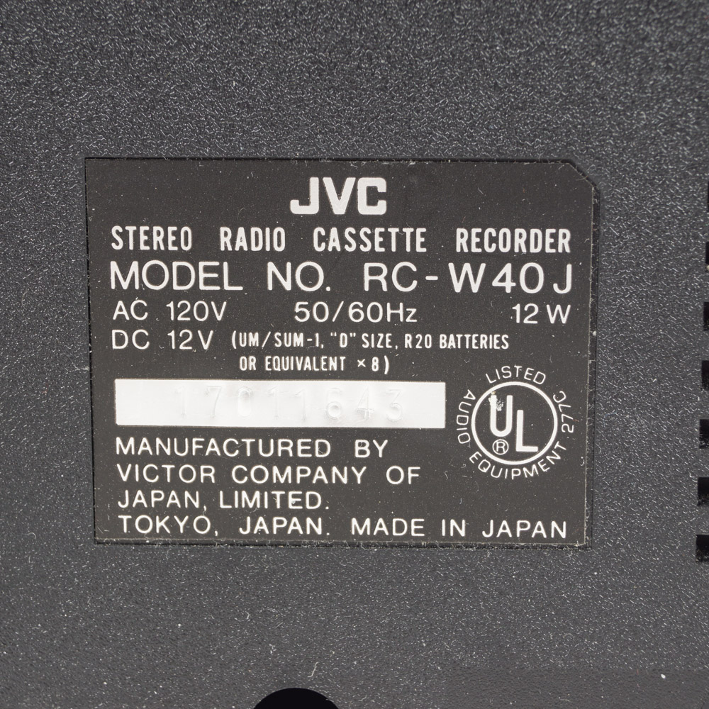 JVC Radio Cassette Player