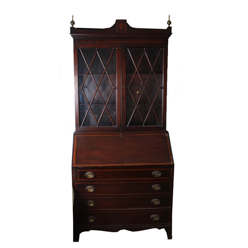 Antique Hepplewhite Style Mahogany Secretary Cabinet