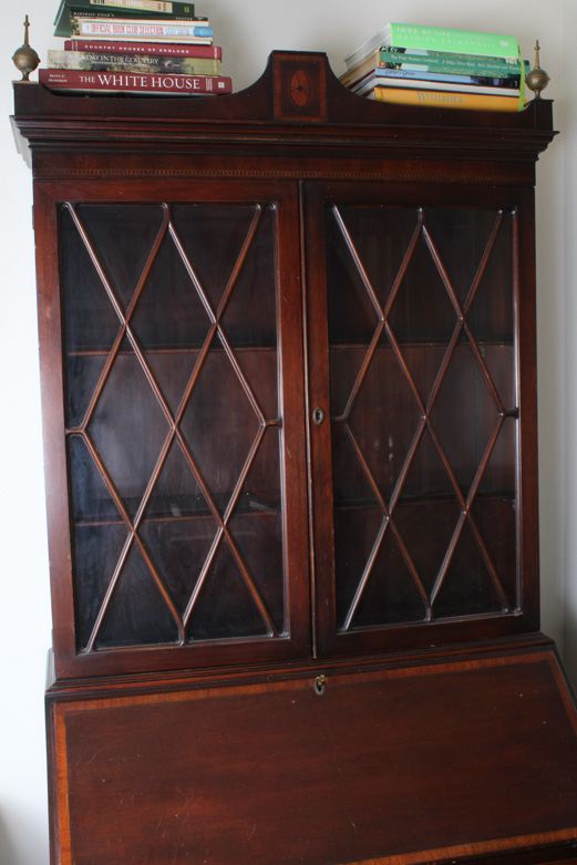 Antique Hepplewhite Style Mahogany Secretary Cabinet