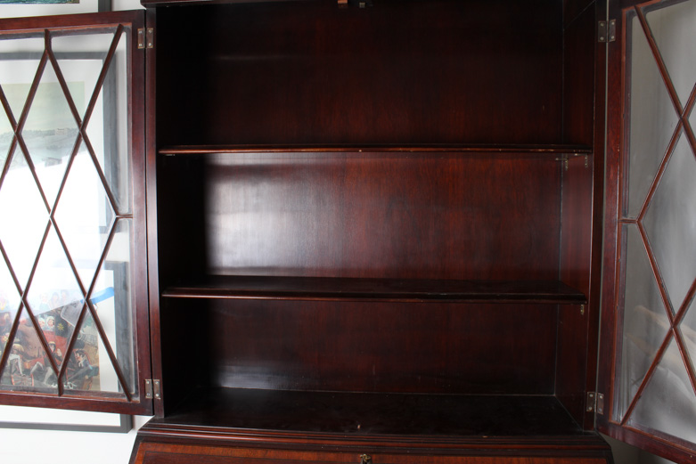Antique Hepplewhite Style Mahogany Secretary Cabinet