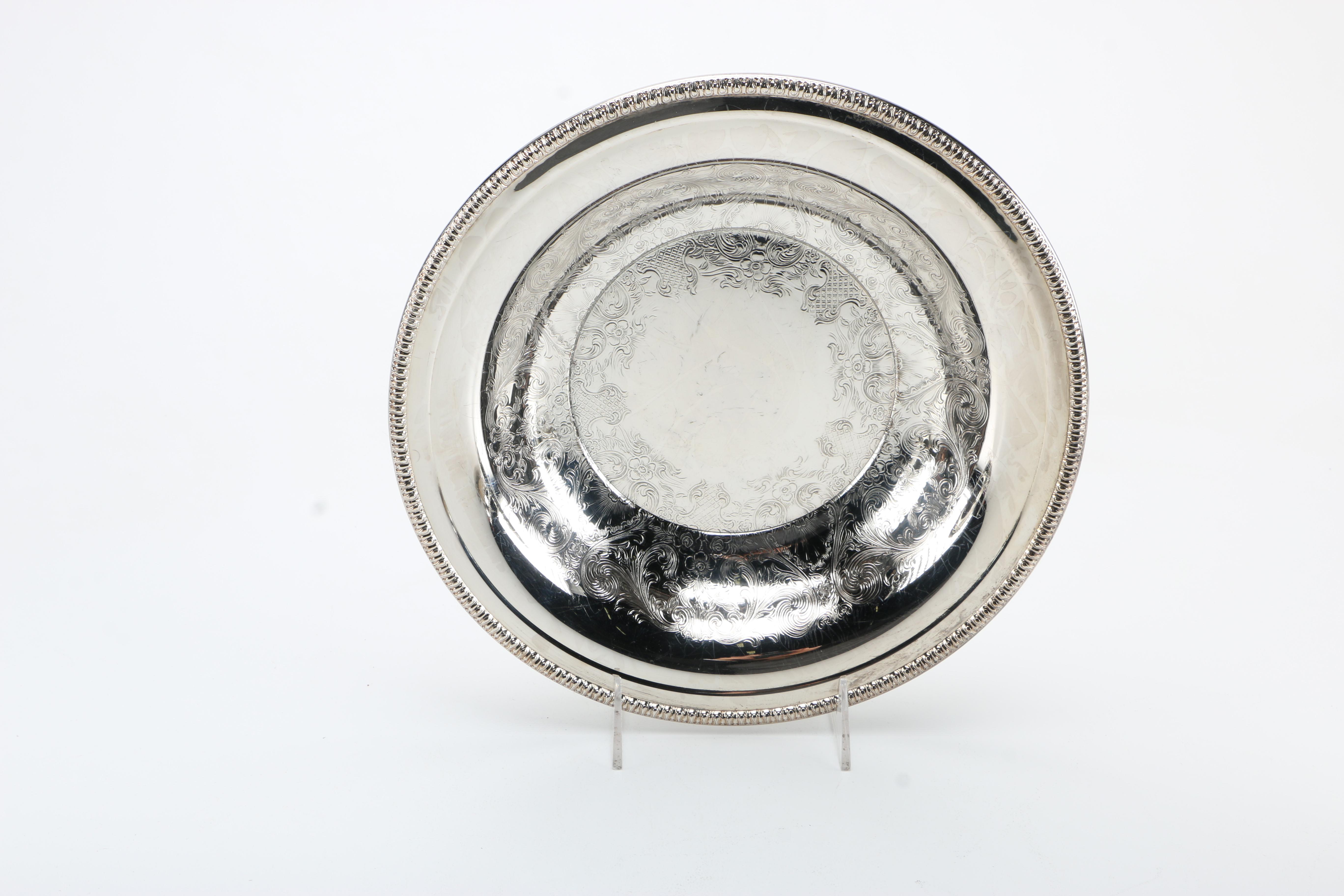 Silver Plate Serving Platters Including Wallace