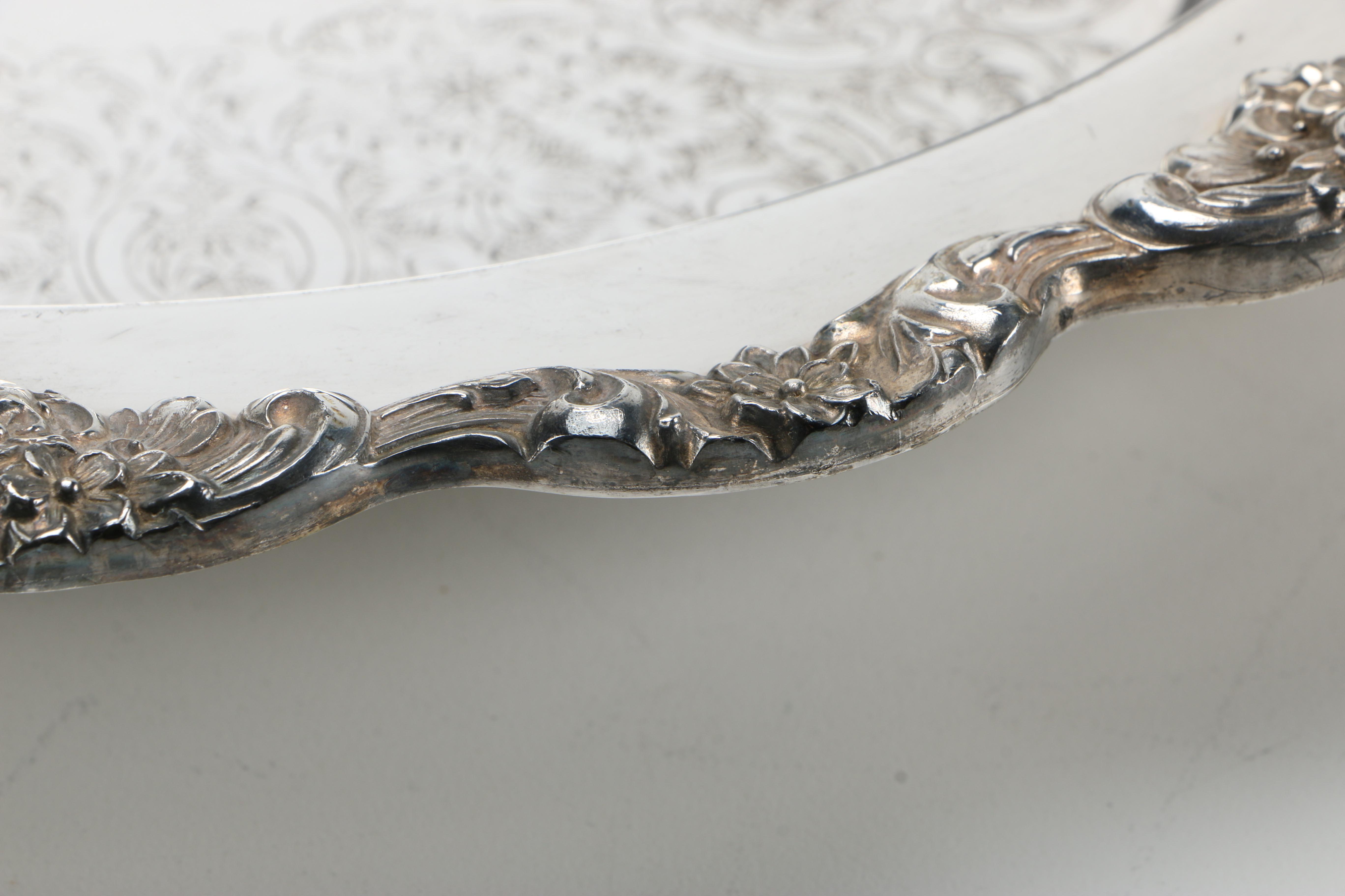 Silver Plate Serving Platters Including Wallace