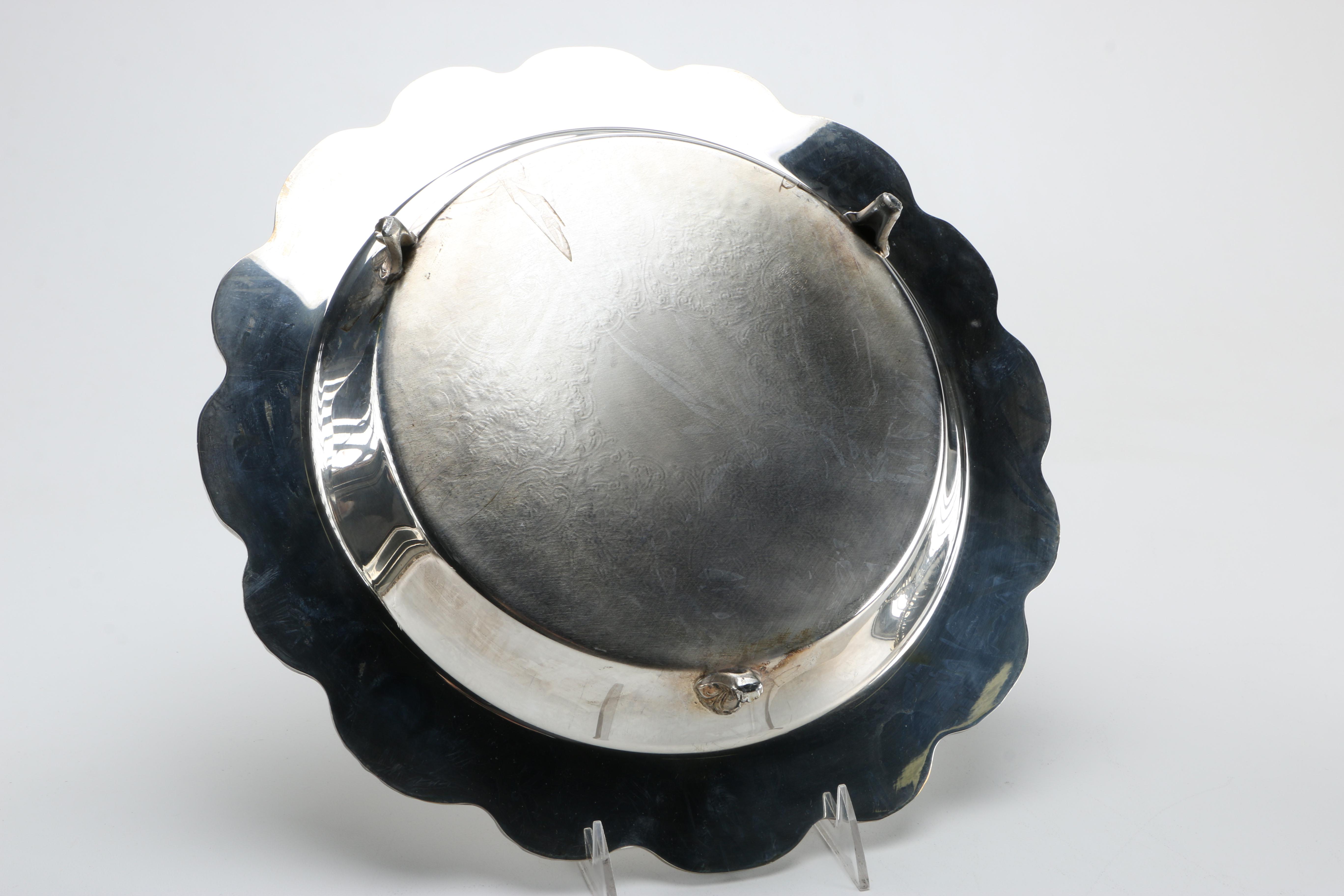 Silver Plate Serving Platters Including Wallace