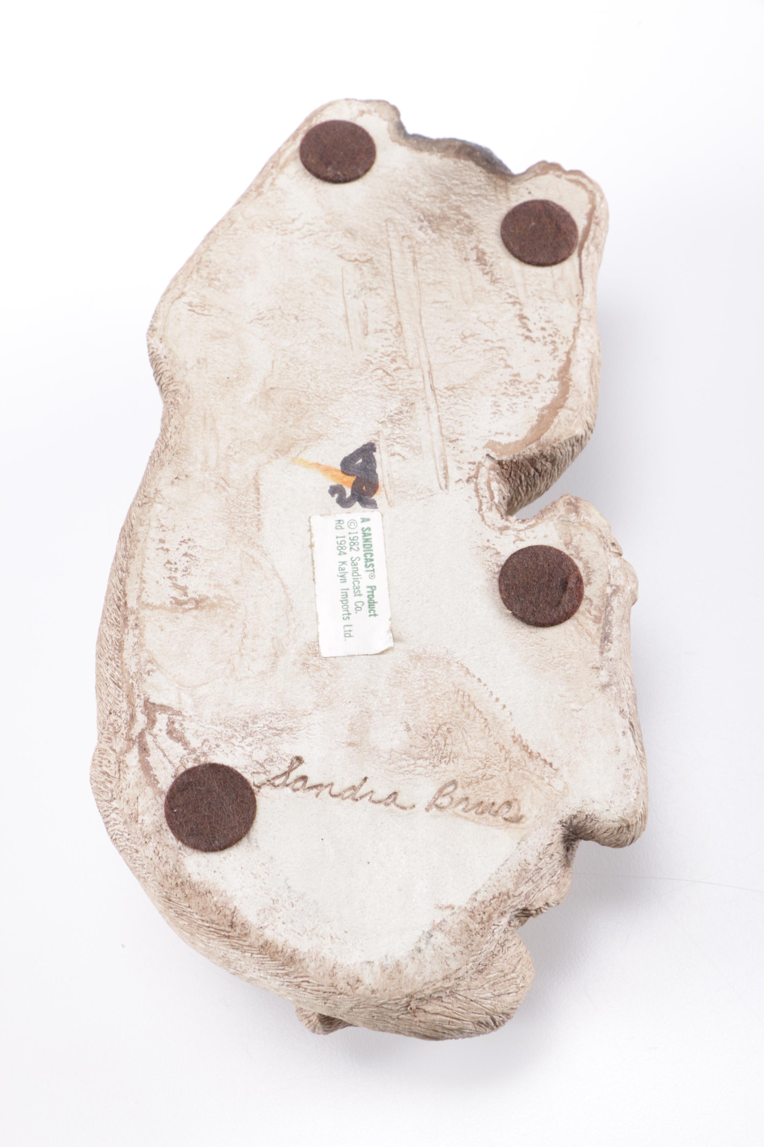 Signed Sandra Brue Sandicast Dog Figurines