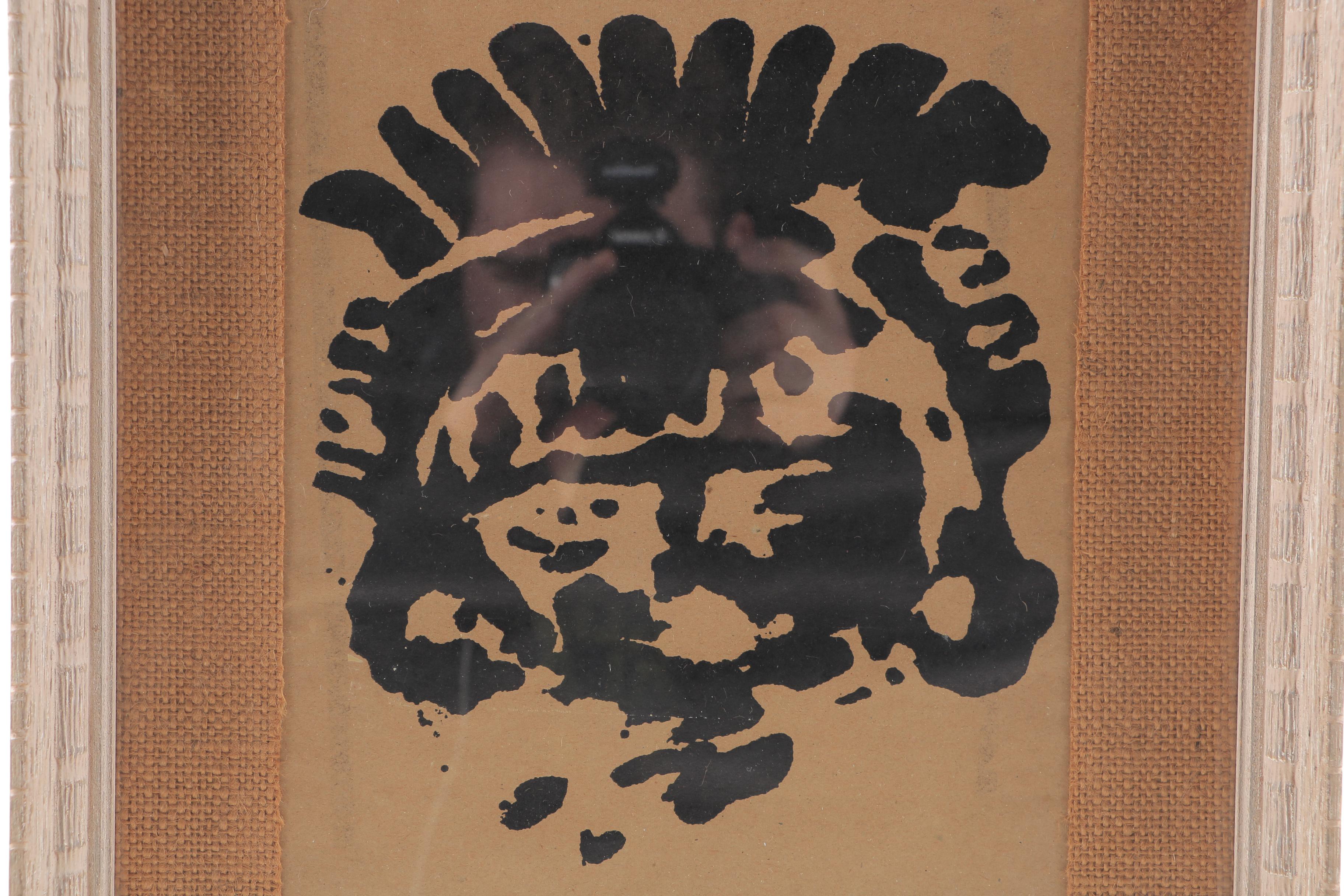 Framed Klecksograph "Cara de idolo, Teotihuacan I"