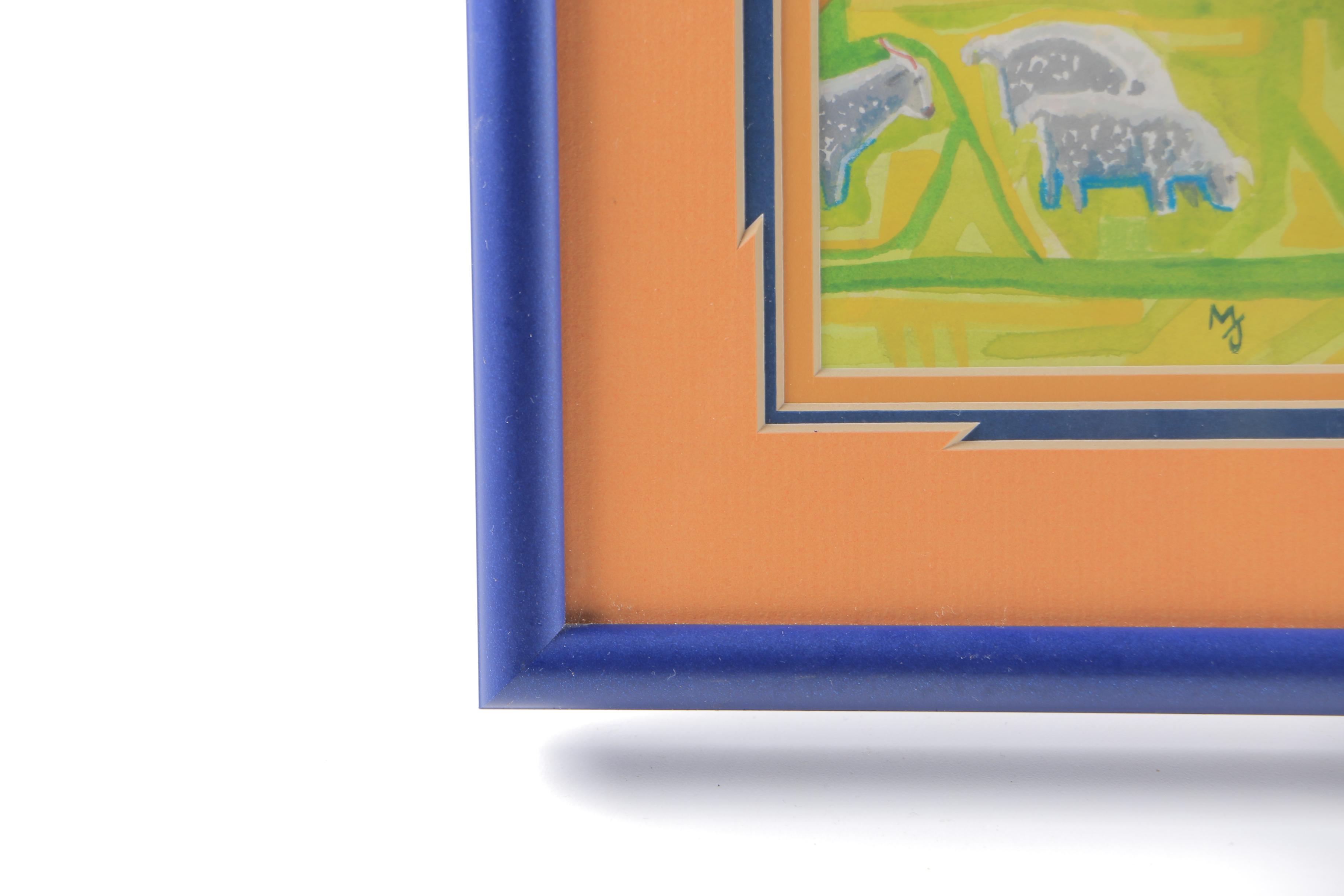 Mary Jane Milz Signed Original Mixed Media Painting