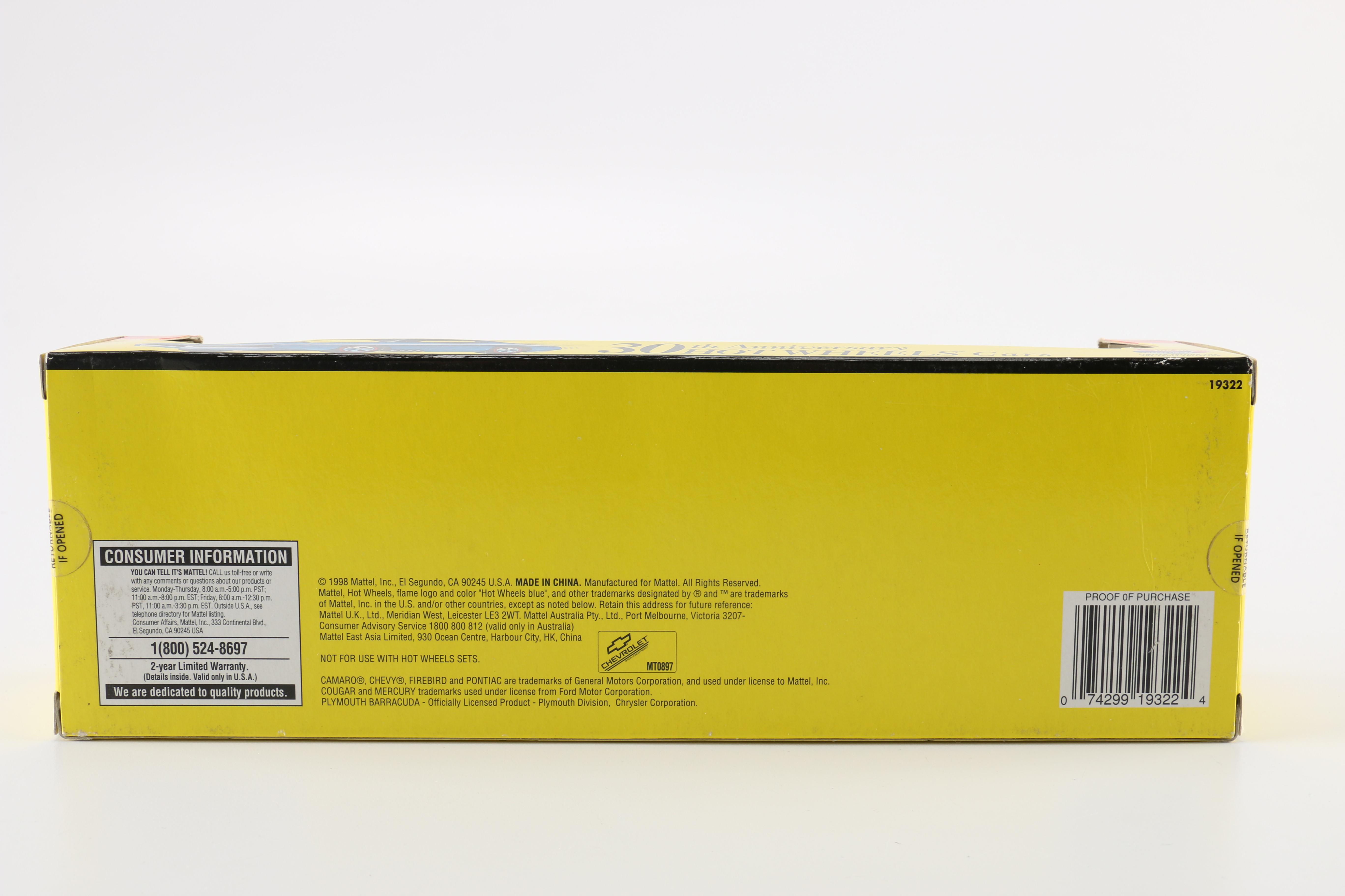 Limited Edition Hot Wheels 30th Anniversary Die Cast Car Set