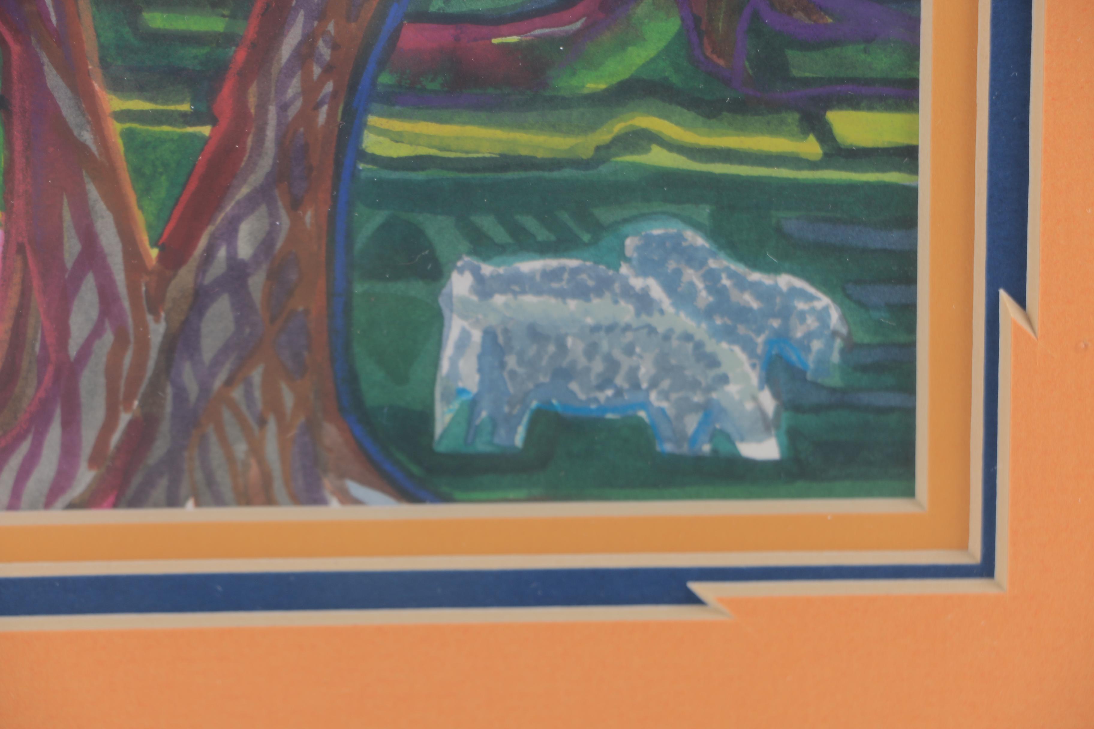 Mary Jane Milz Signed Original Mixed Media Painting