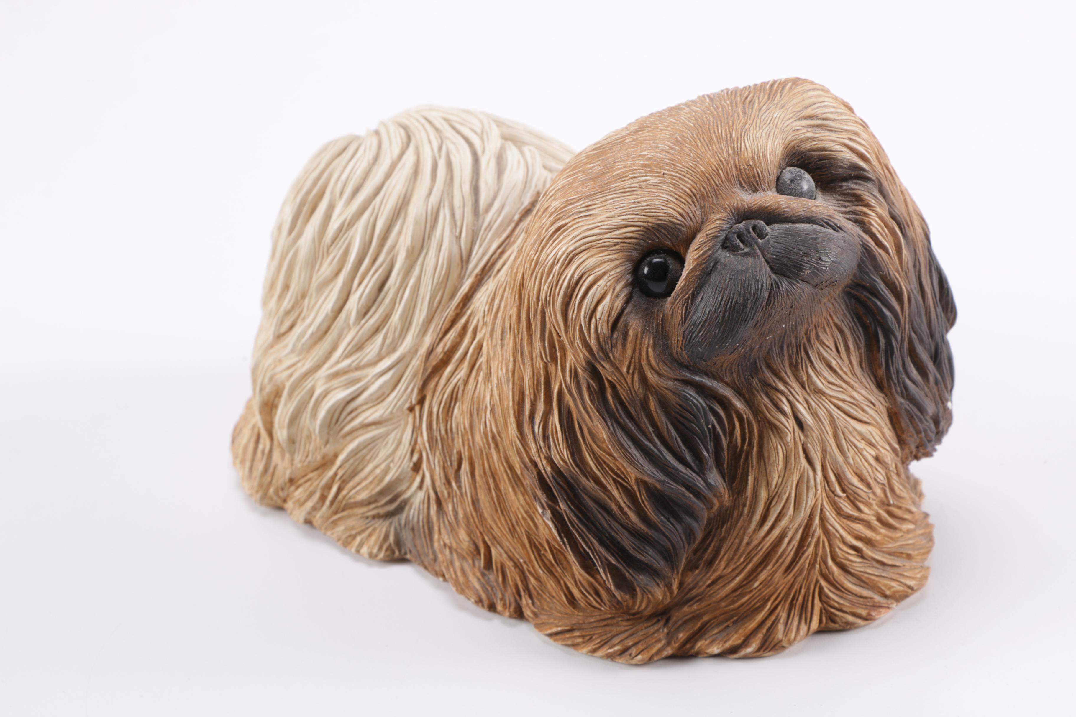 Signed Sandra Brue Sandicast Dog Figurines