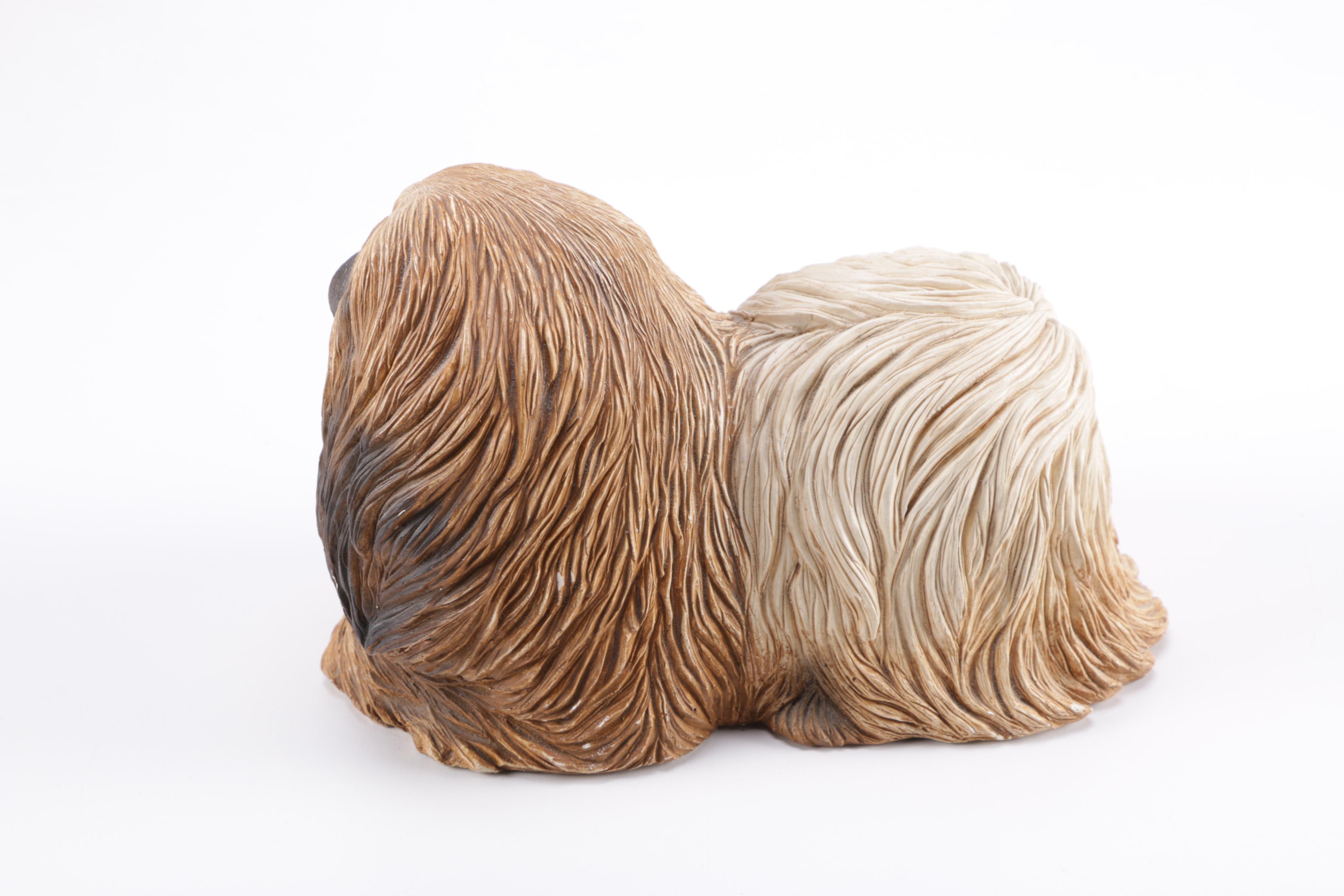 Signed Sandra Brue Sandicast Dog Figurines