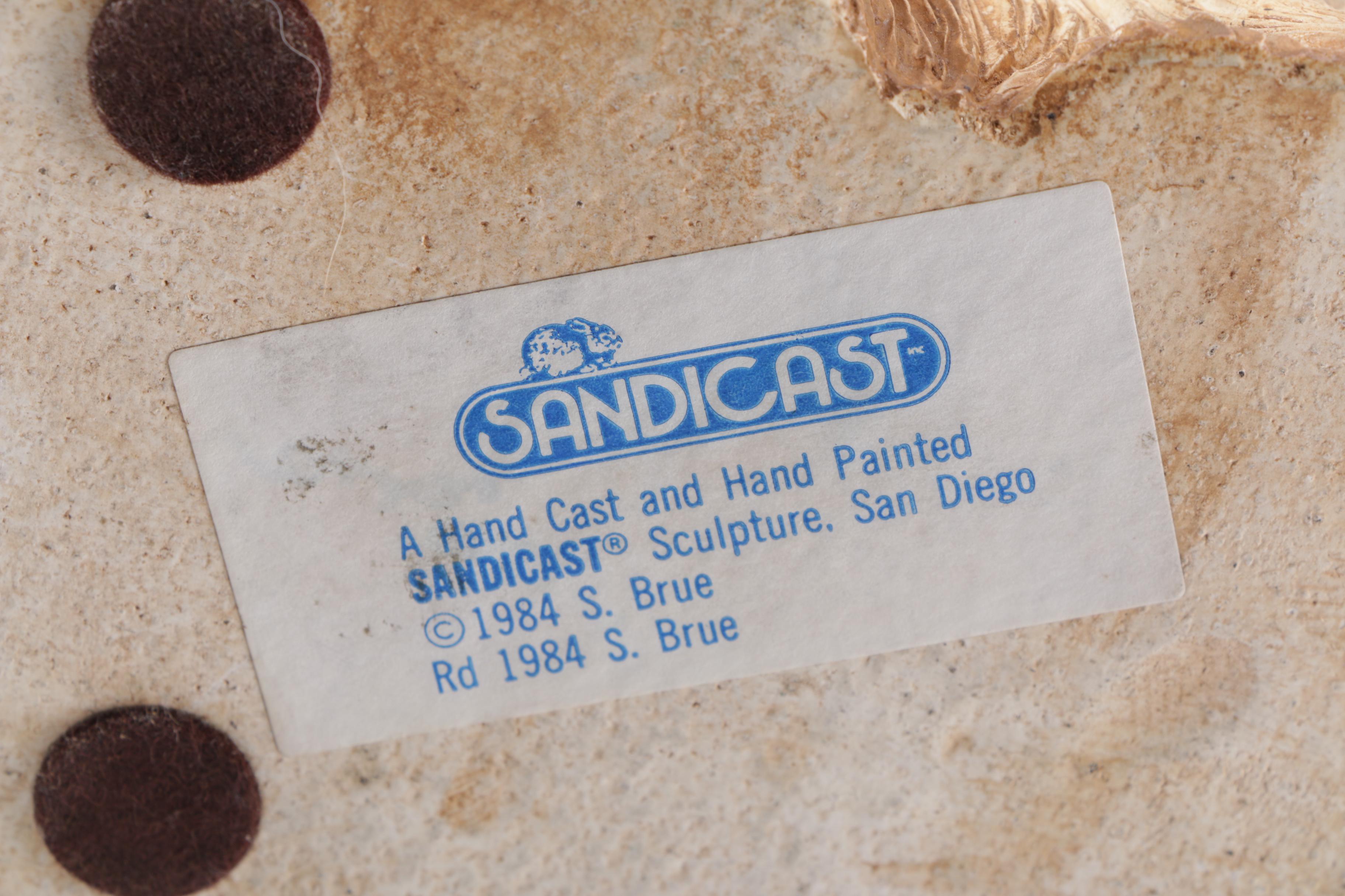 Signed Sandra Brue Sandicast Dog Figurines