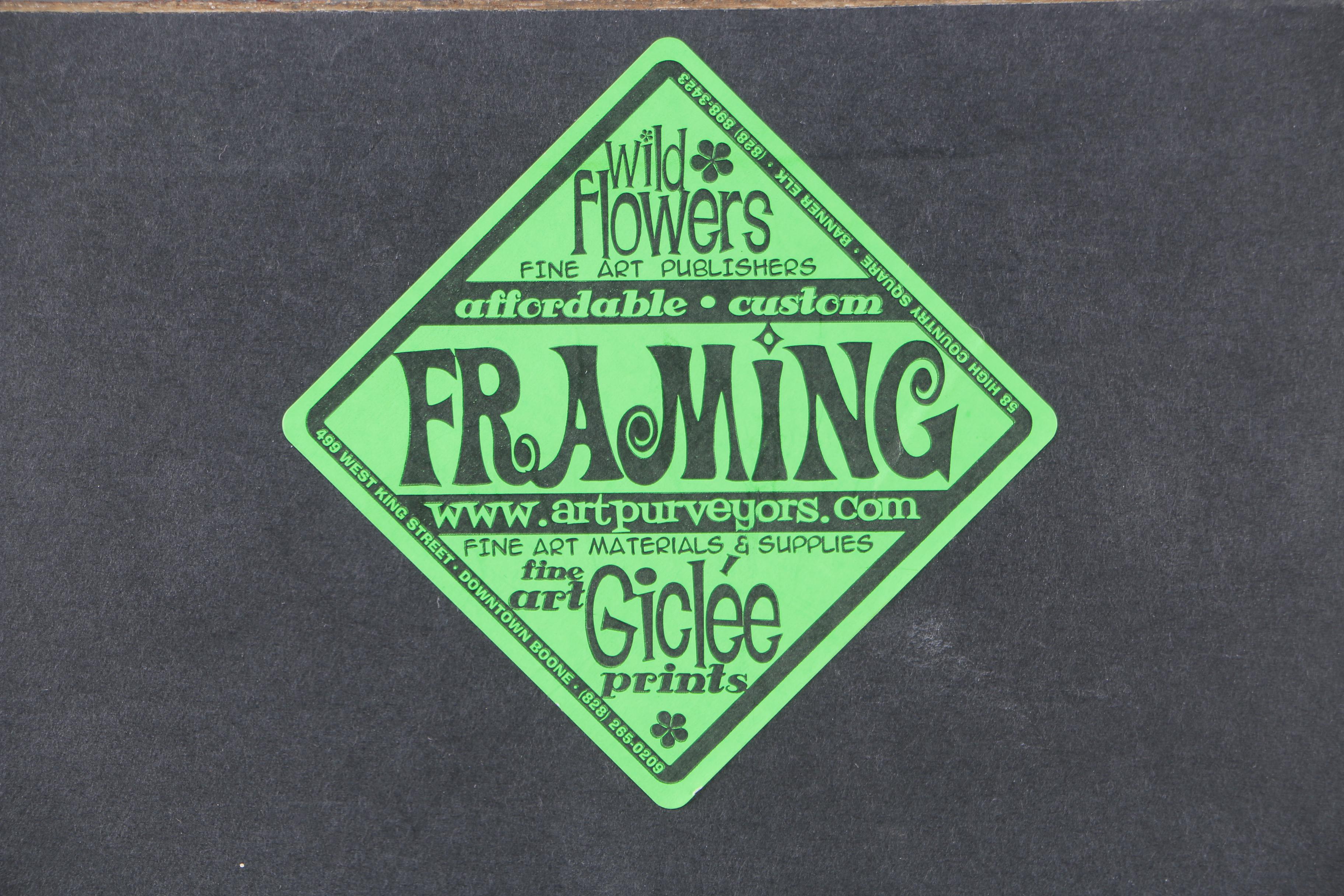 Signed Watercolor Painting of Abstract Flight of Birds