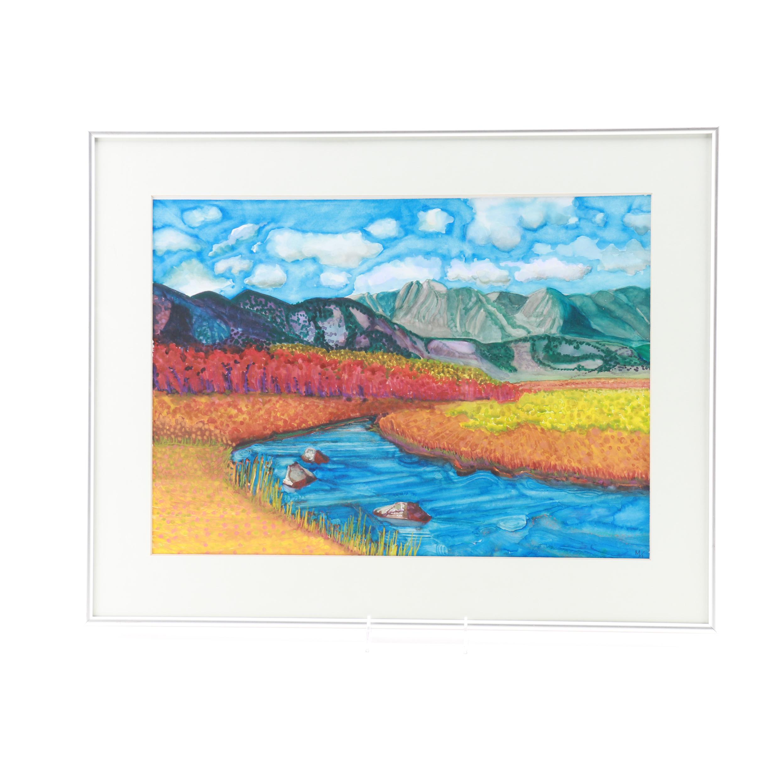 Mary Jane Milz Original Mixed Media Painting