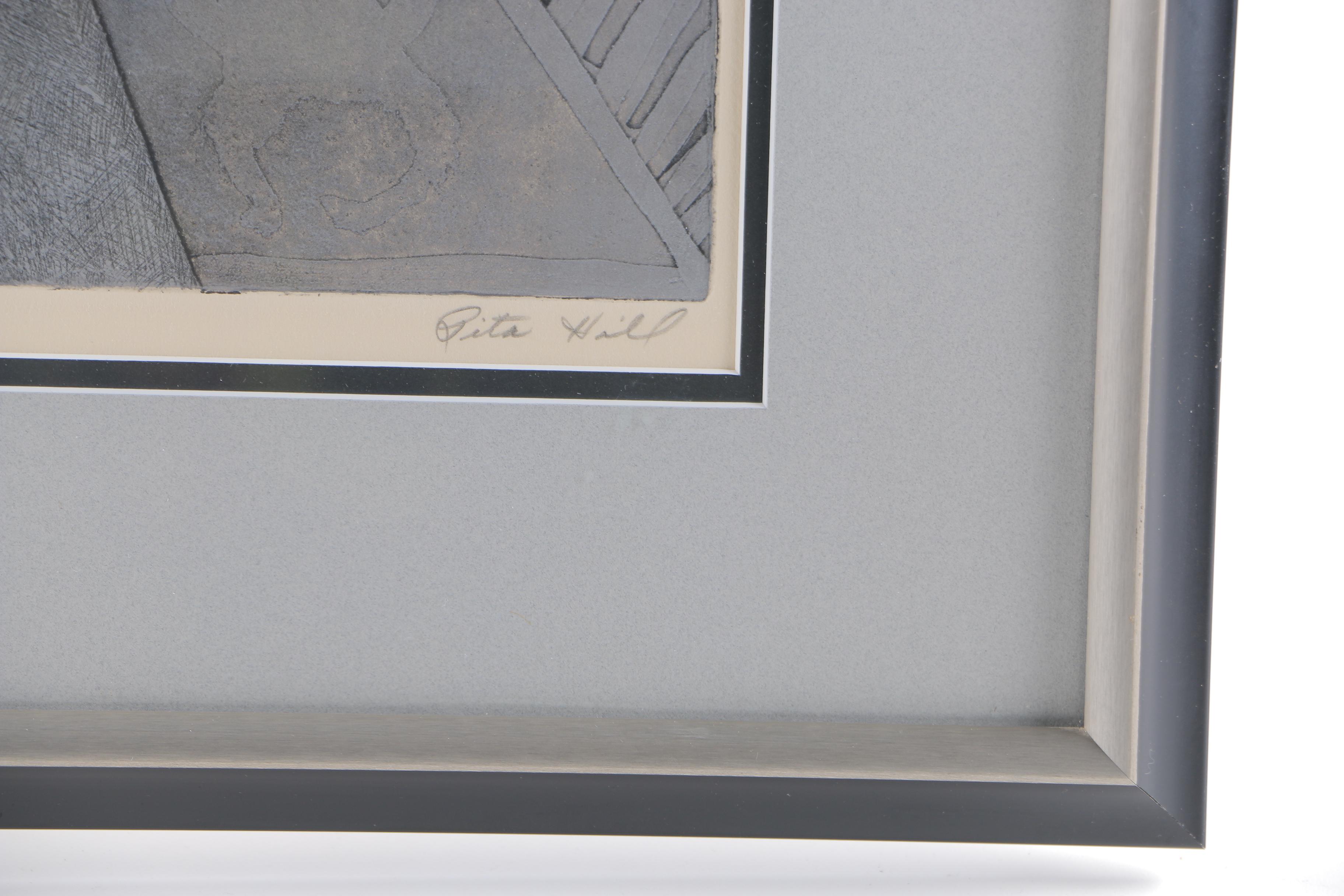 Rita M. Hill Artist Proof Intaglio on Paper "Court"