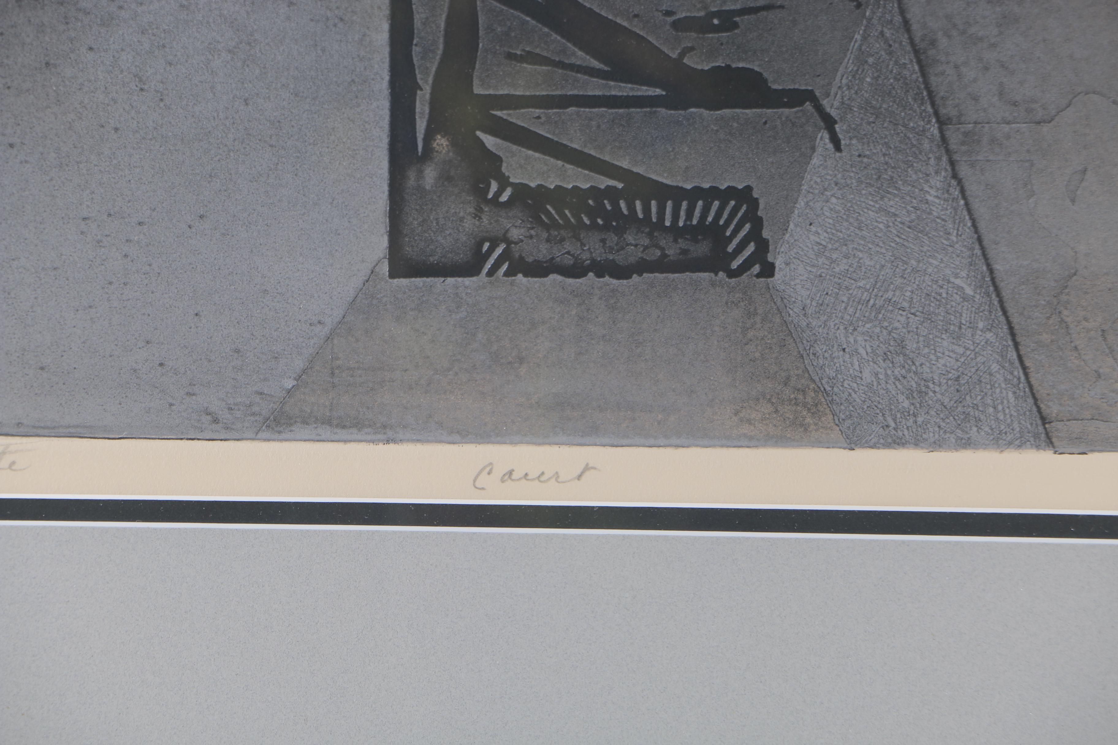 Rita M. Hill Artist Proof Intaglio on Paper "Court"