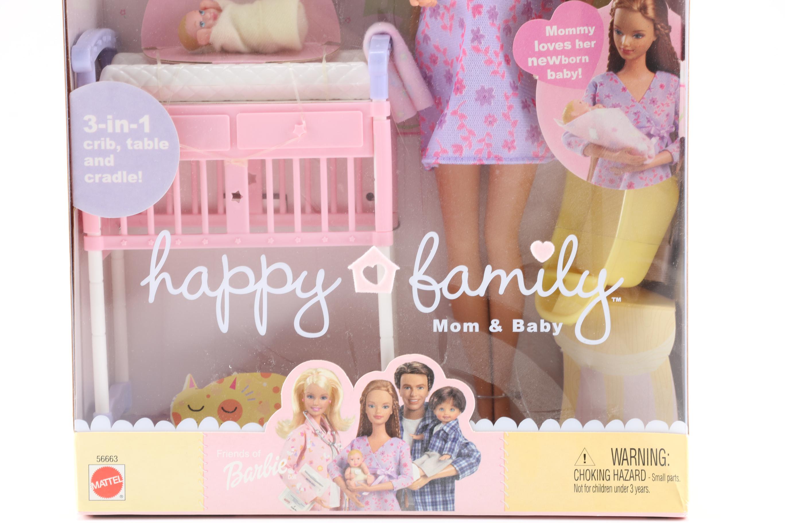2000s Mattel Barbie "Happy Family" Doll Sets Including Pregnant Midge