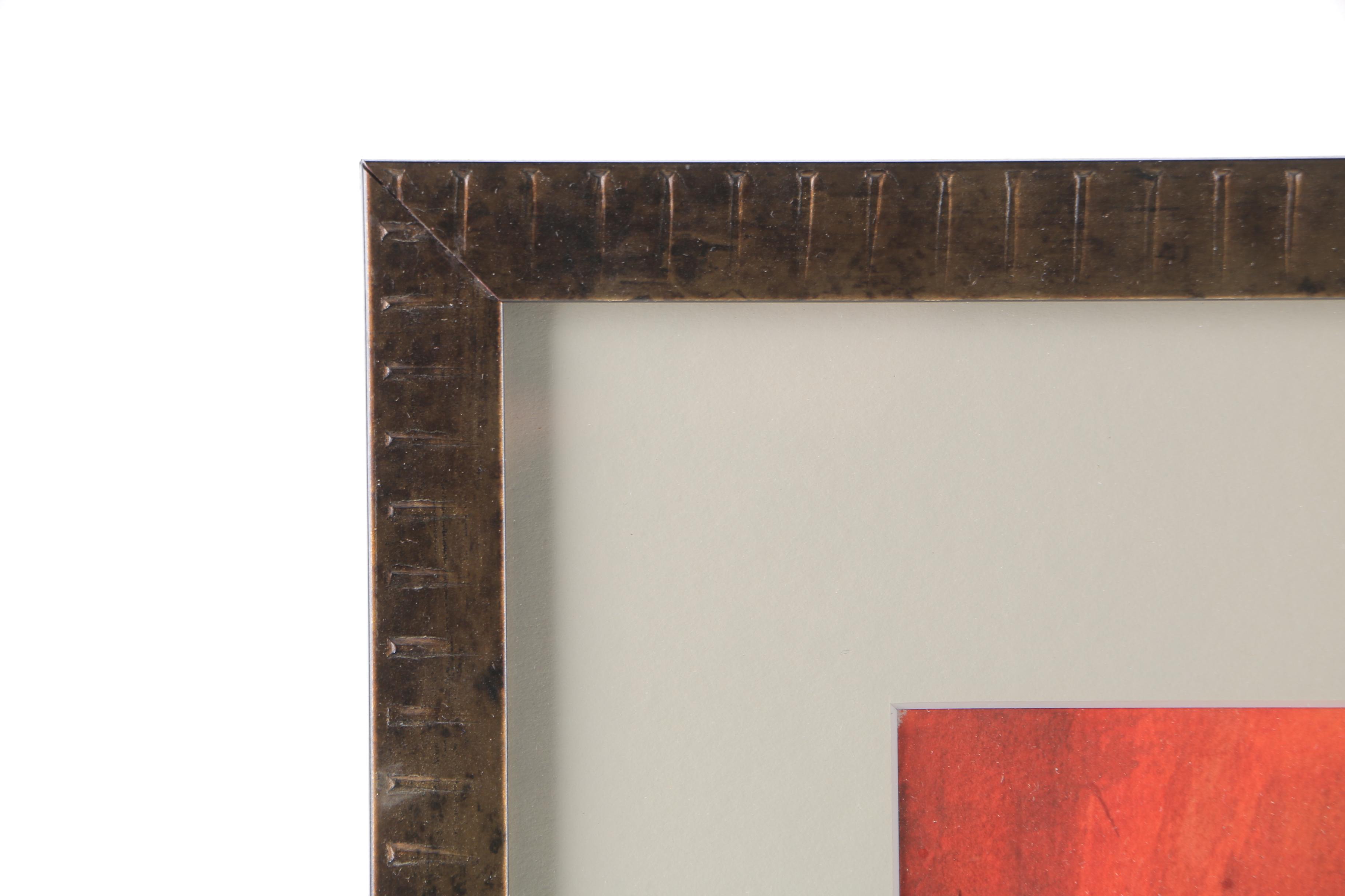 Signed Watercolor Painting Fall Leaves