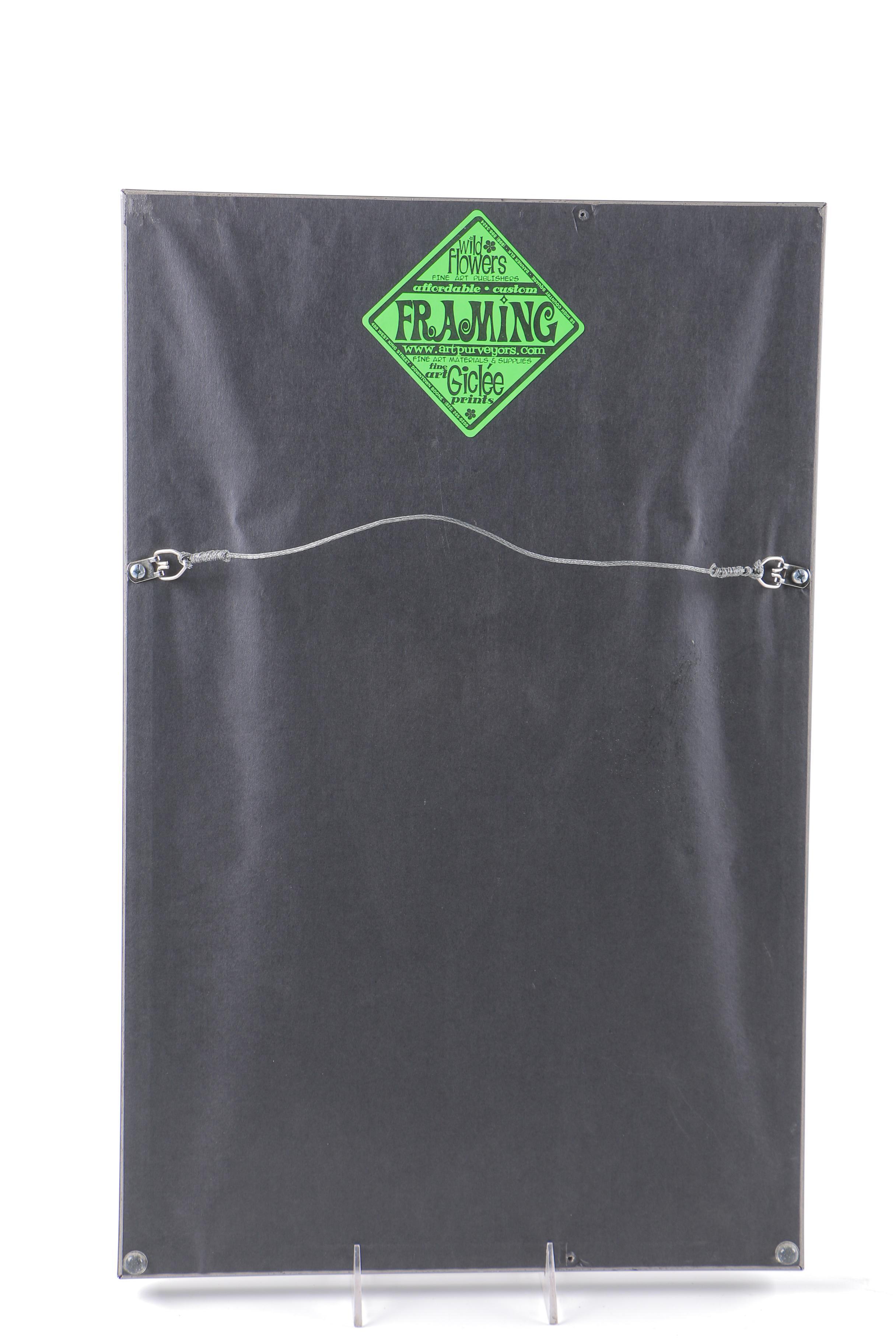 Signed Watercolor Painting Fall Leaves