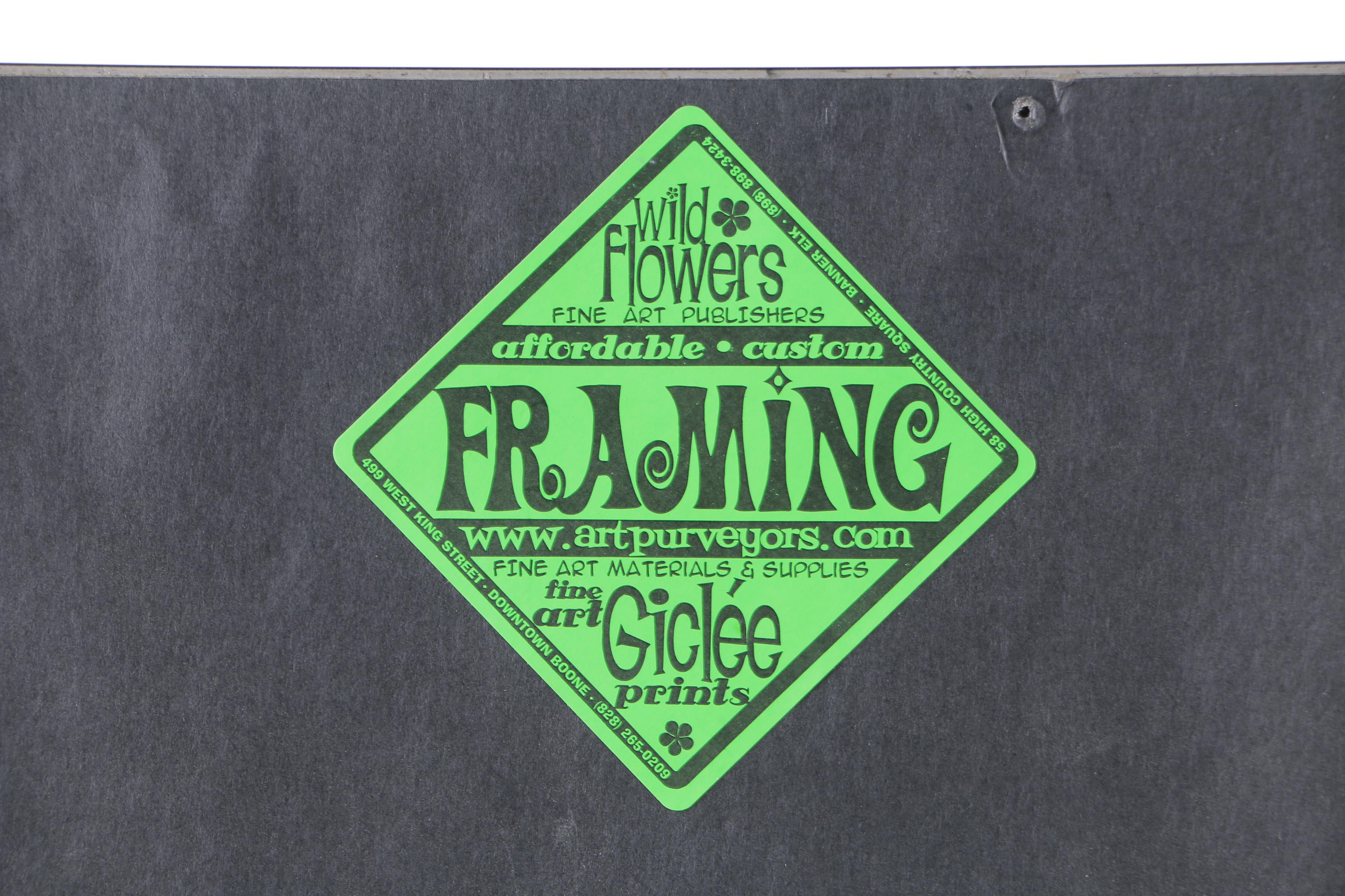 Signed Watercolor Painting Fall Leaves