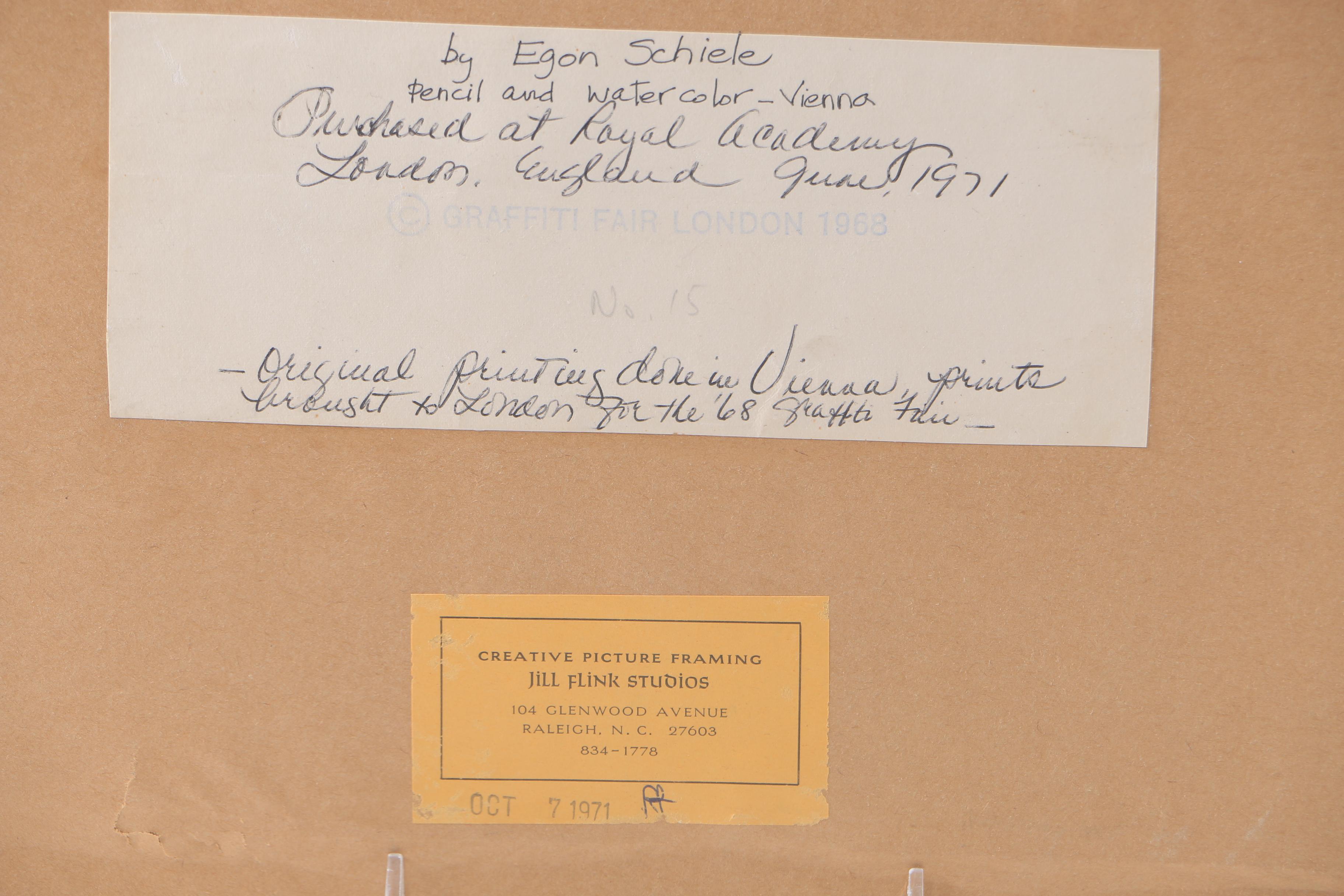 After Egon Schiele Giclee on Paper of "Sunflowers"