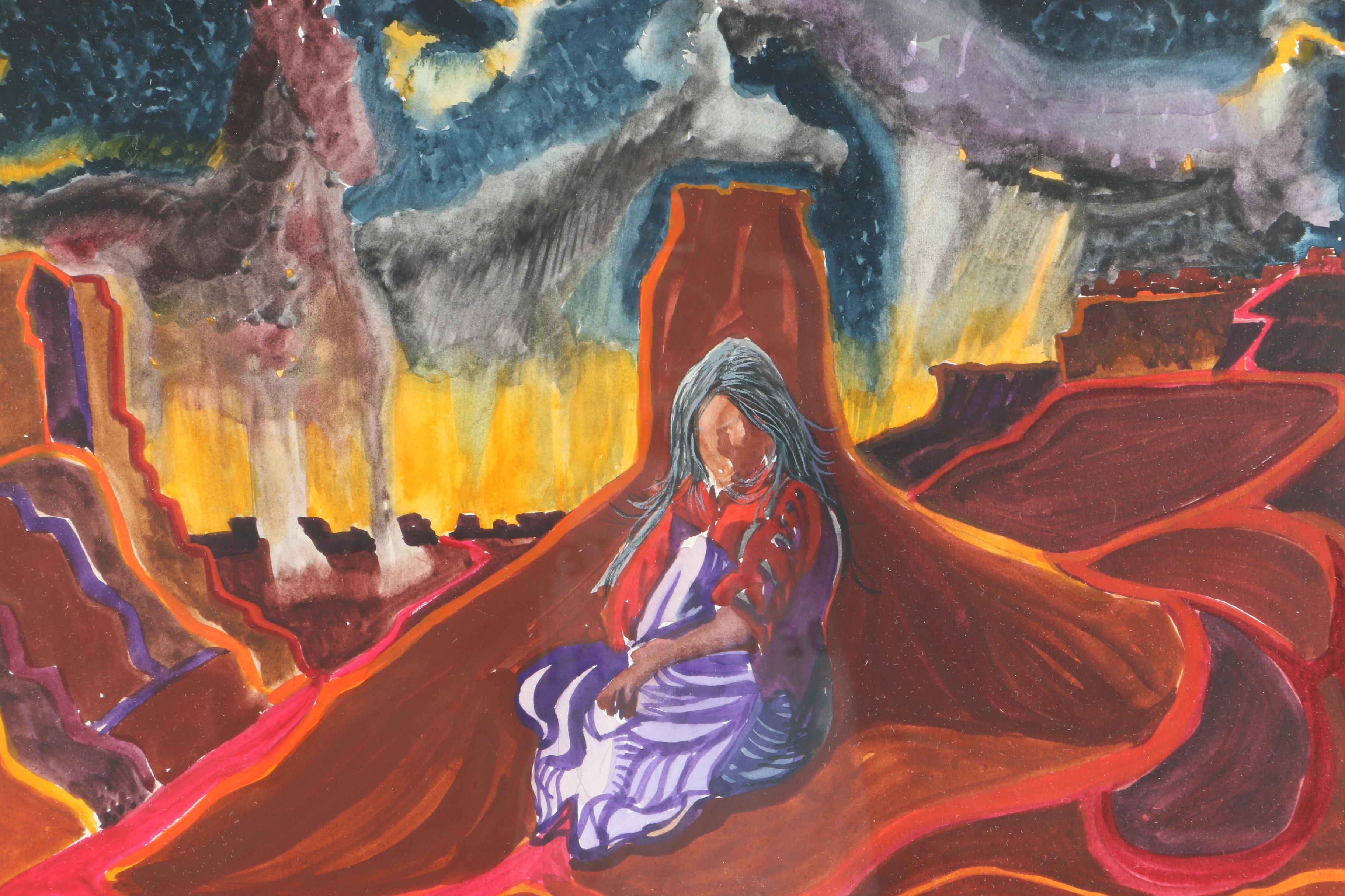 Mary Jane Milz Paintings “The Love of Wolf Creek” and “Wind Horse