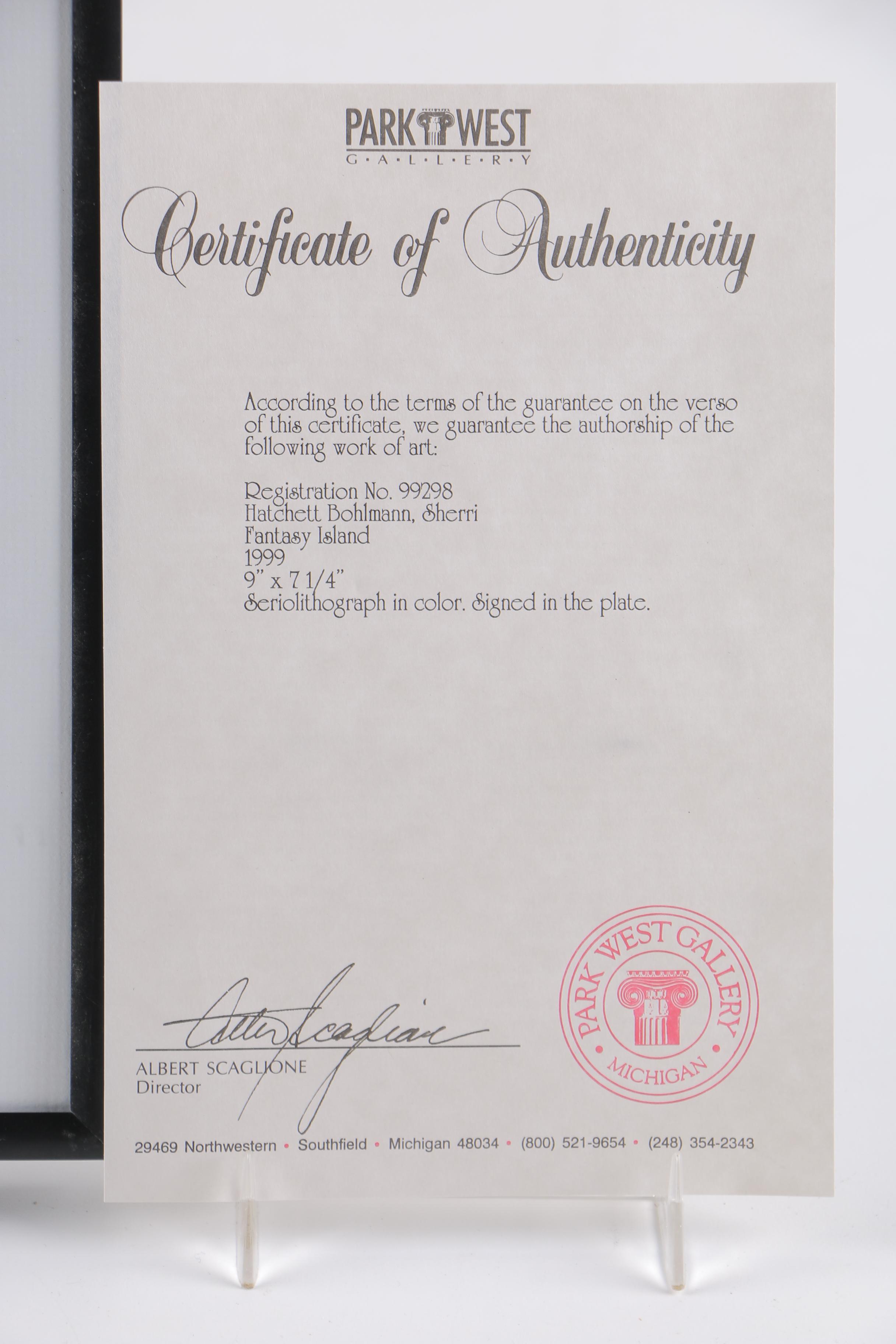 Sharie Bohlmann Seriolithograph "Fantasy Island"