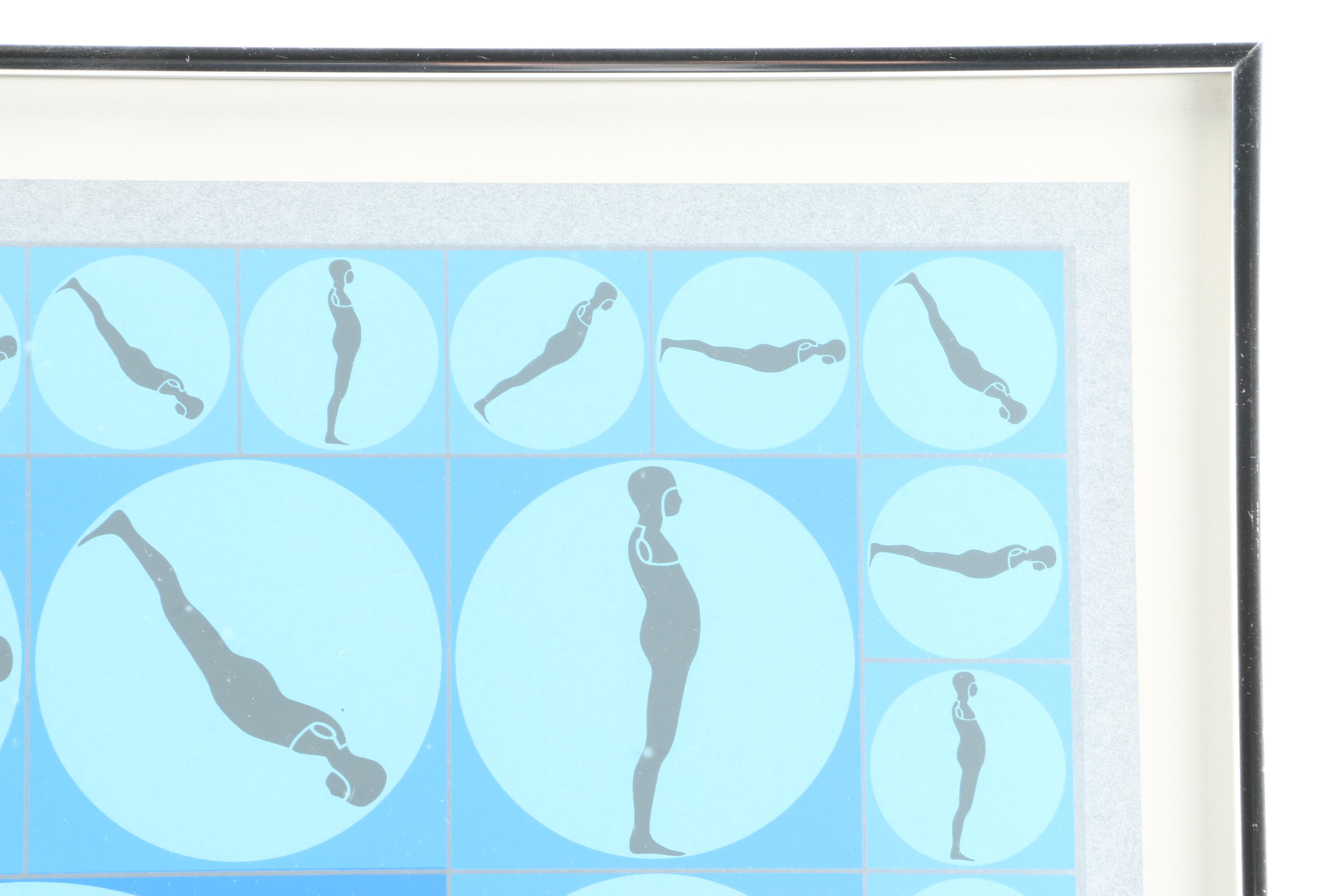 Ernest Trova Artist Proof Serigraph "Falling Man Manscape"