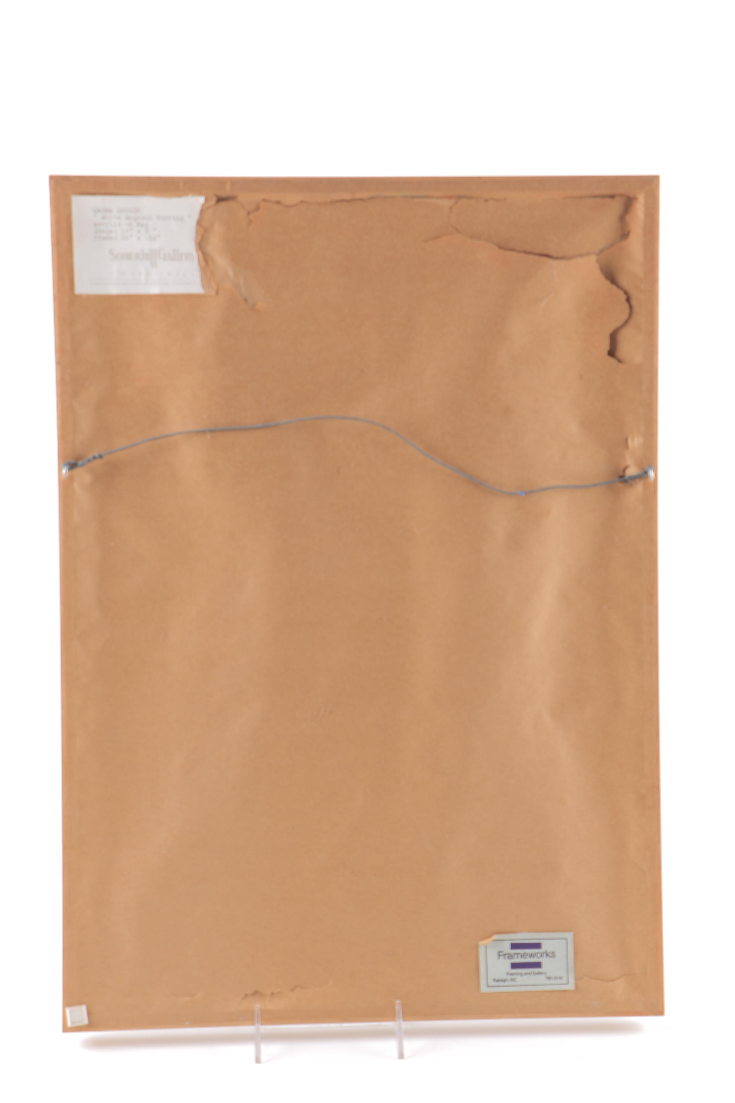 Laura Grosch Original Signed Acrylic Painting "White Dogwood Turning"